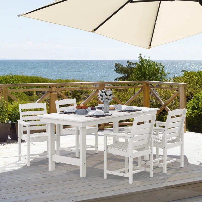 Reata Rectangular 6 - Person 66.9'' L Outdoor Dining Set with 6 Chairs