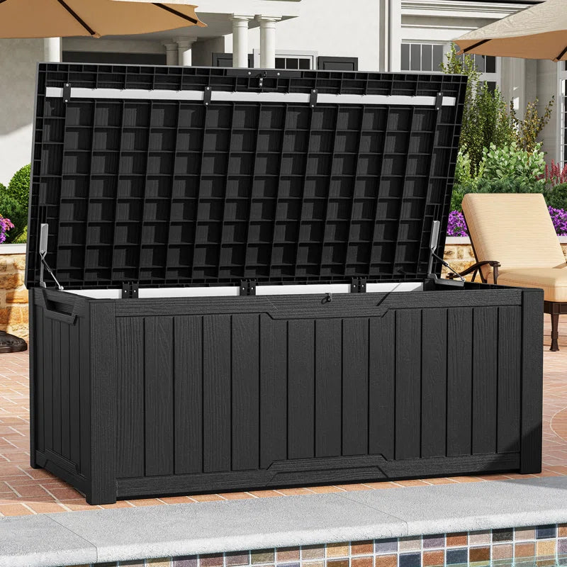 Edrosie Inc 121 Gallons Water Resistant Resin Lockable Deck Box
