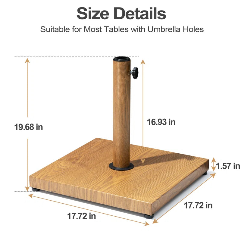 Agosto 40 Lb. Concrete Free Standing Umbrella Base, Black