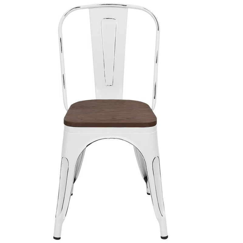 Augustine 17.7'' H Metal Stacking Side Chair (Set of 4)
