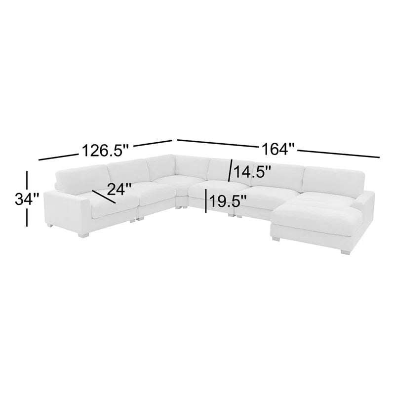 Aristedes 6 - Piece Corduroy Sectional