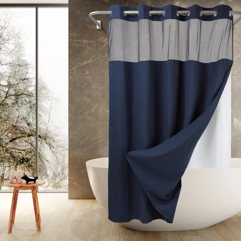 Ramjani Shower Curtain with Liner Included