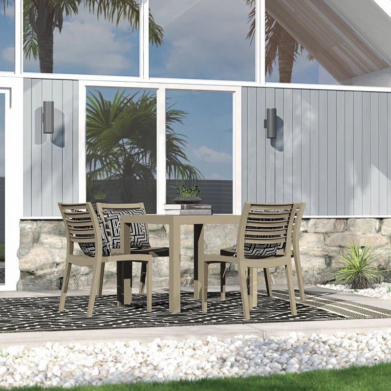 Quadis 4 - Person Patio Dining Set with Square Table