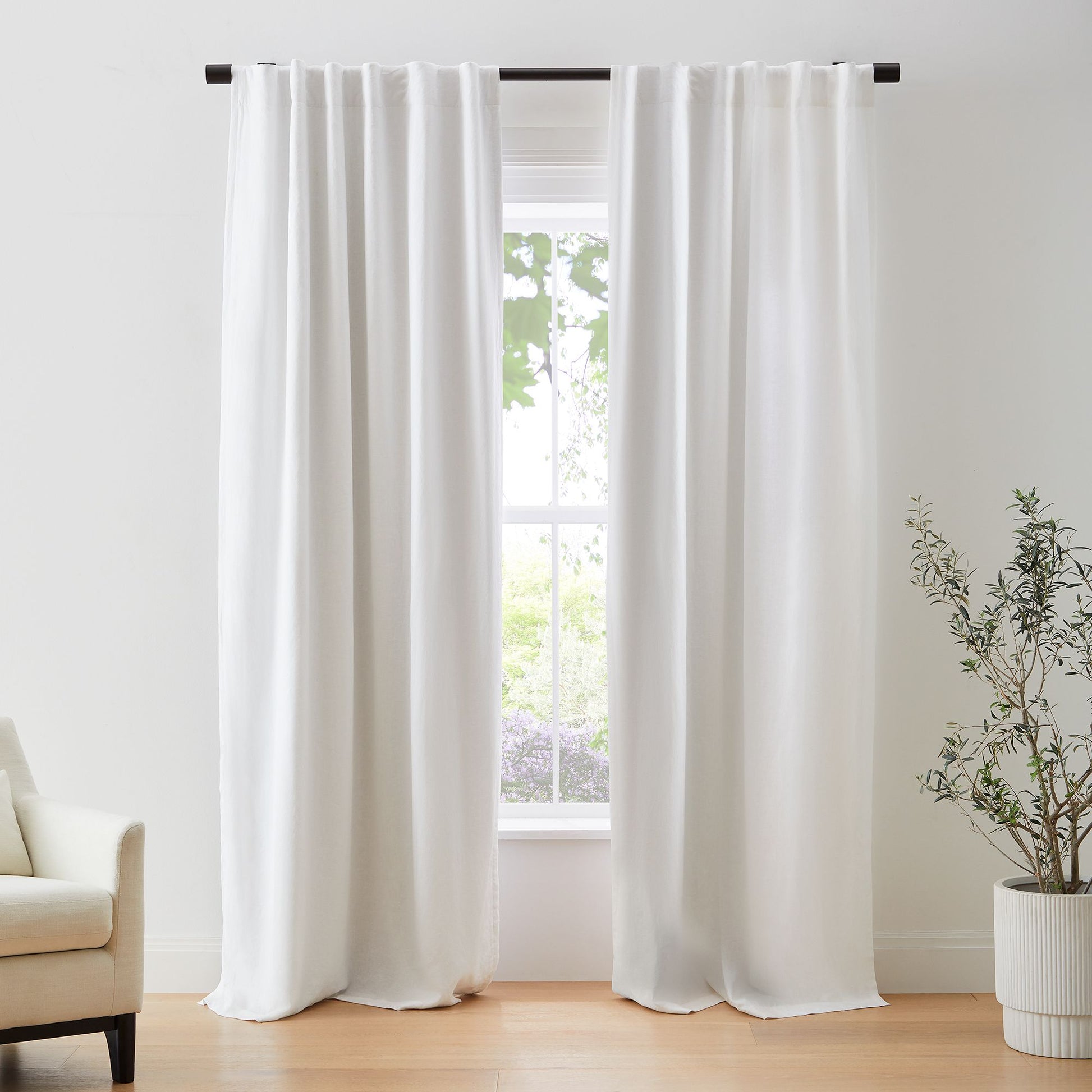 European Flax Linen Blackout Curtain