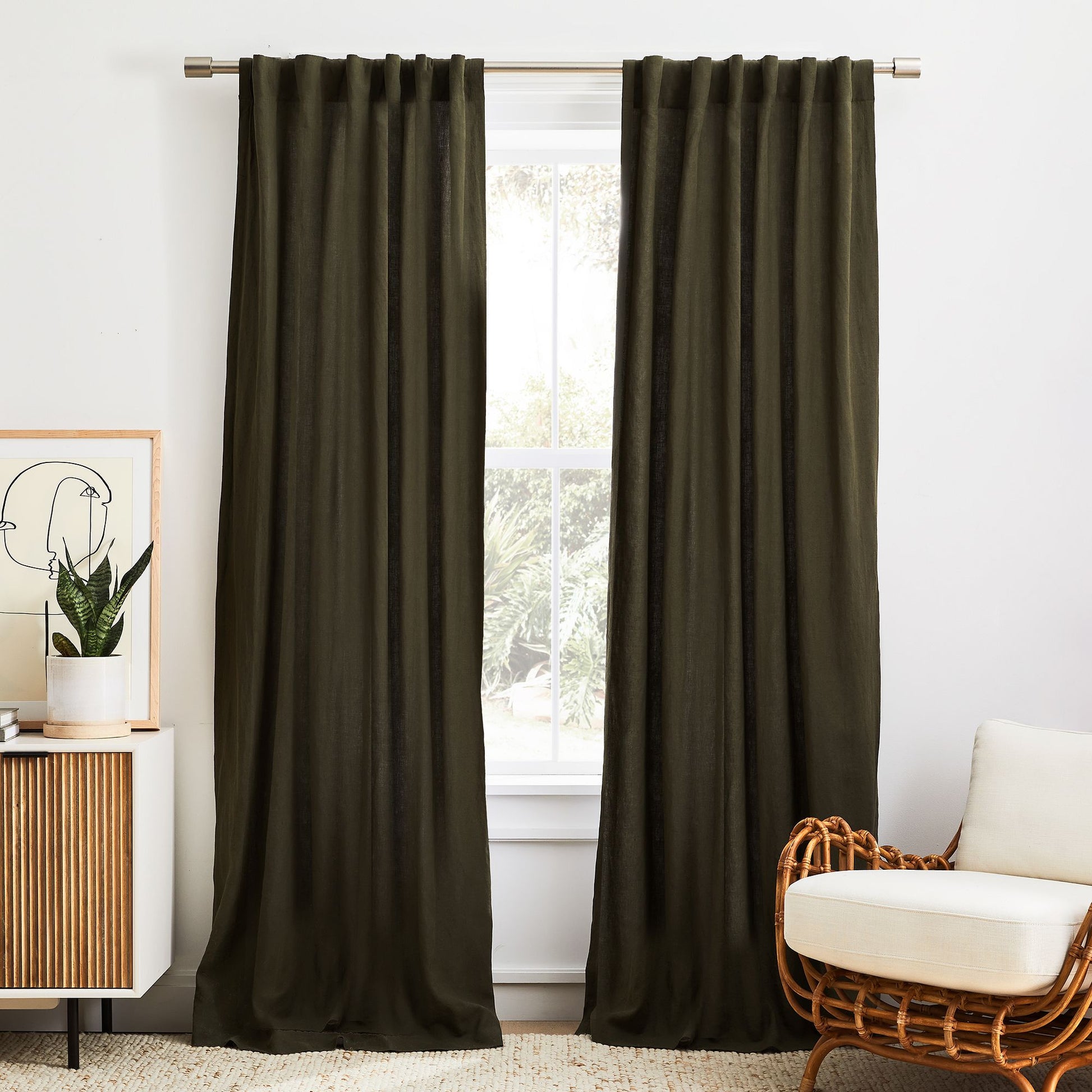 European Flax Linen Blackout Curtain