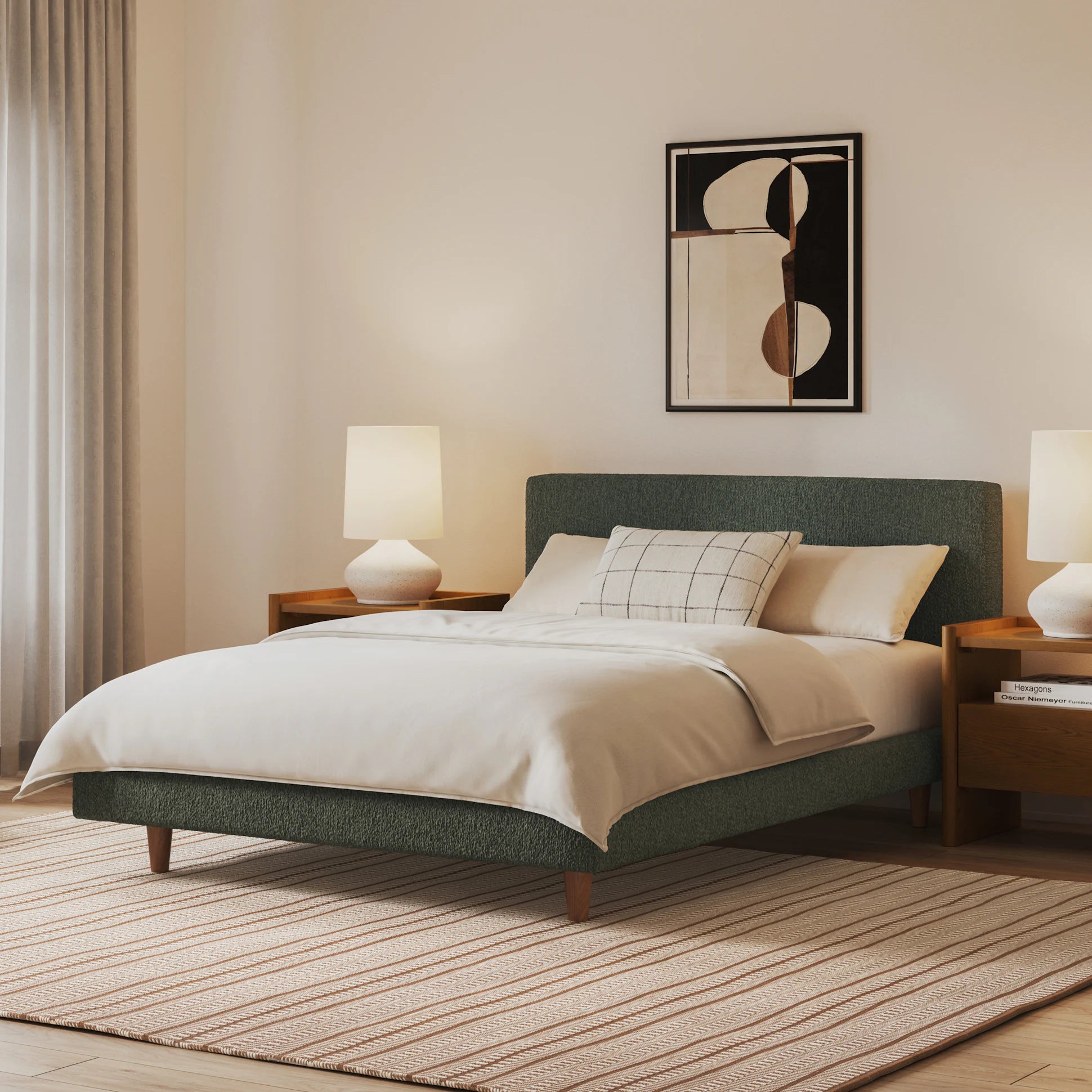 Tessu Low Profile Upholstered Bed
