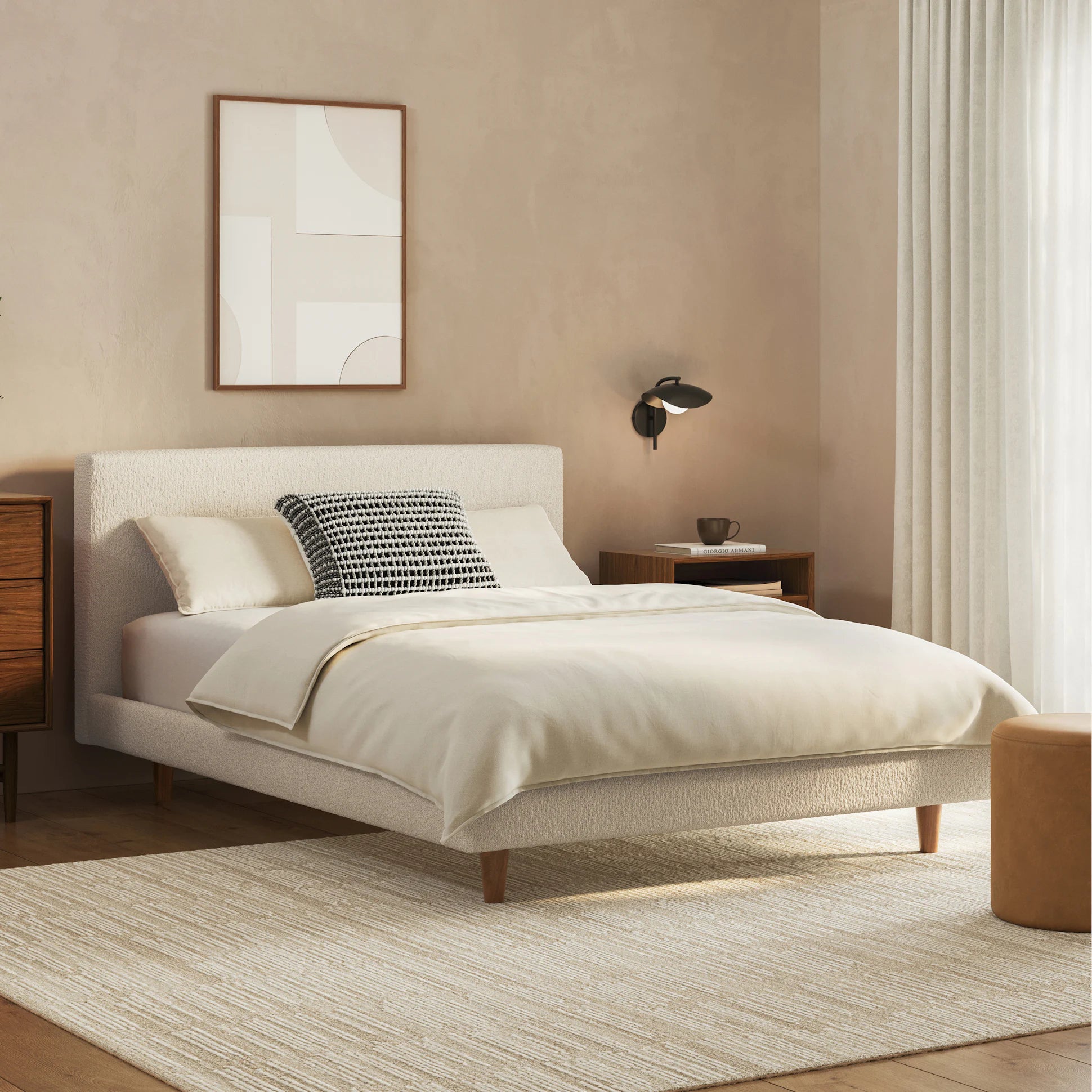 Tessu Low Profile Upholstered Bed