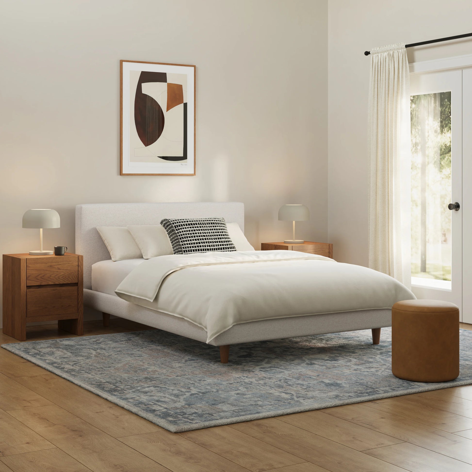 Tessu Low Profile Upholstered Bed
