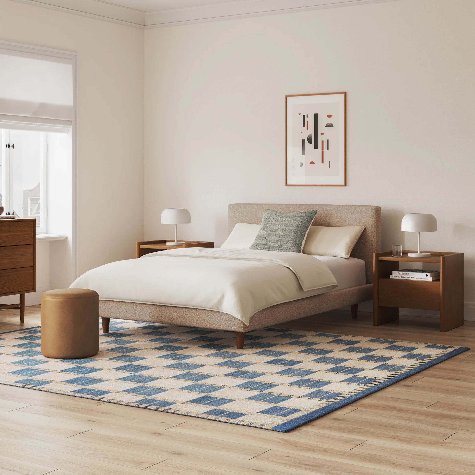 Tessu Low Profile Upholstered Bed