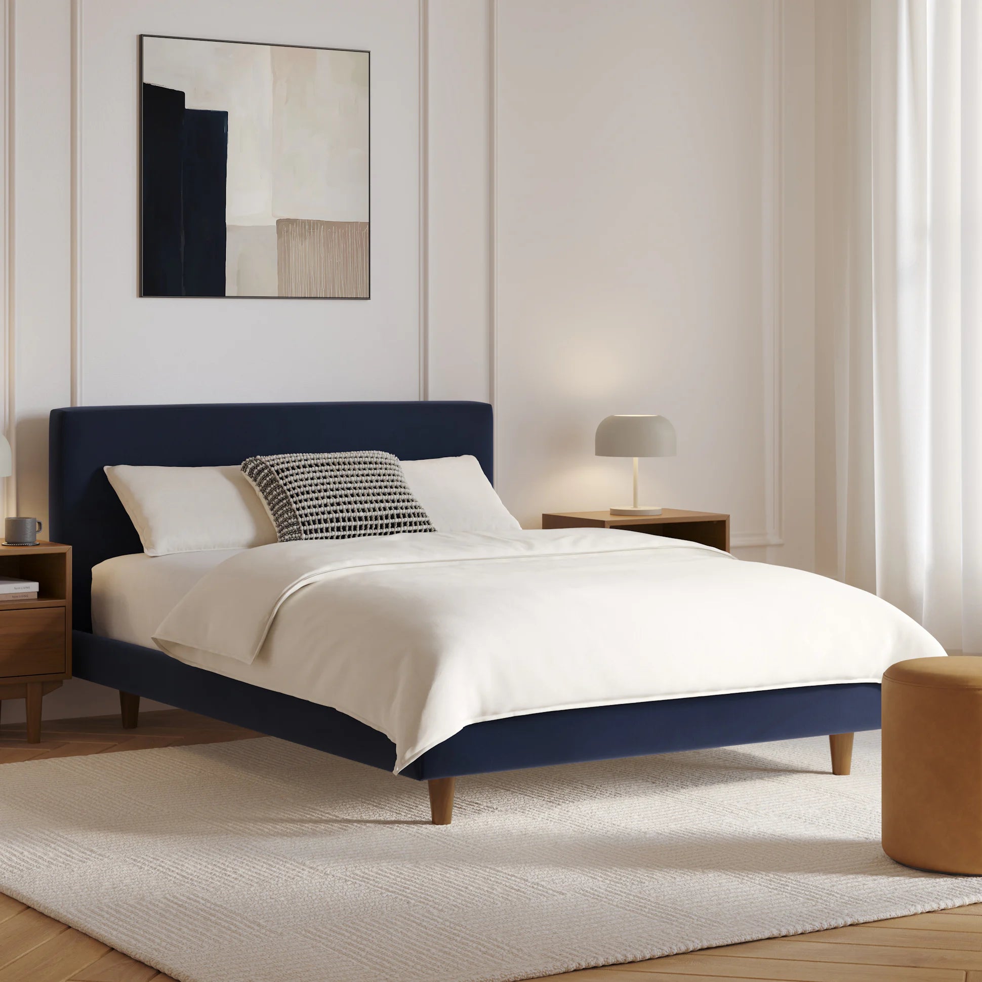 Tessu Low Profile Upholstered Bed
