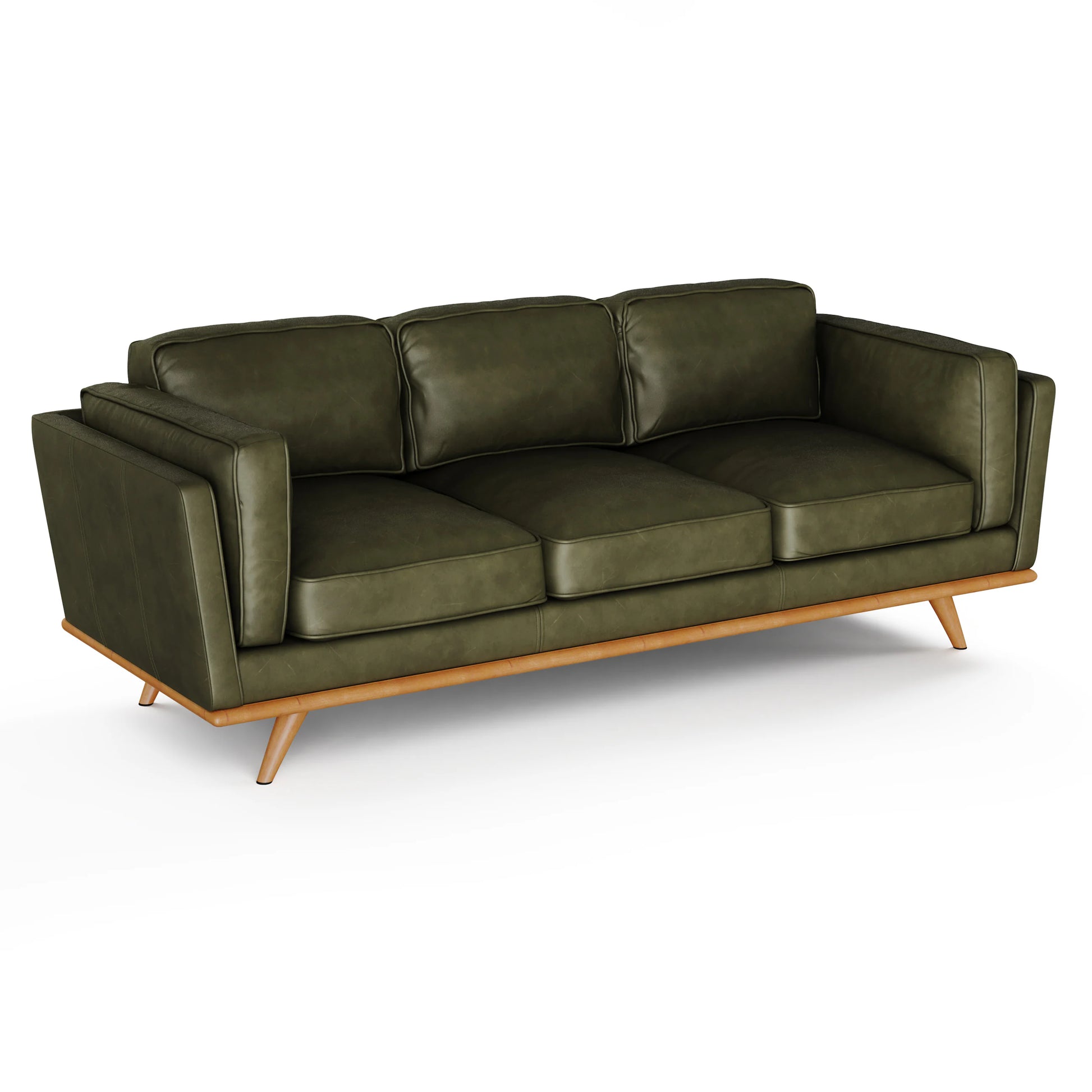 Timber 90" Leather Sofa