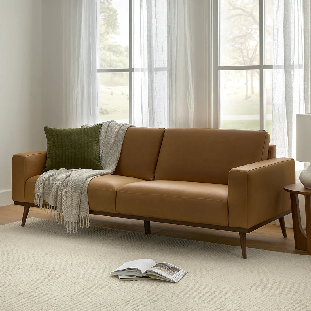 Rhett 84" Leather Sofa