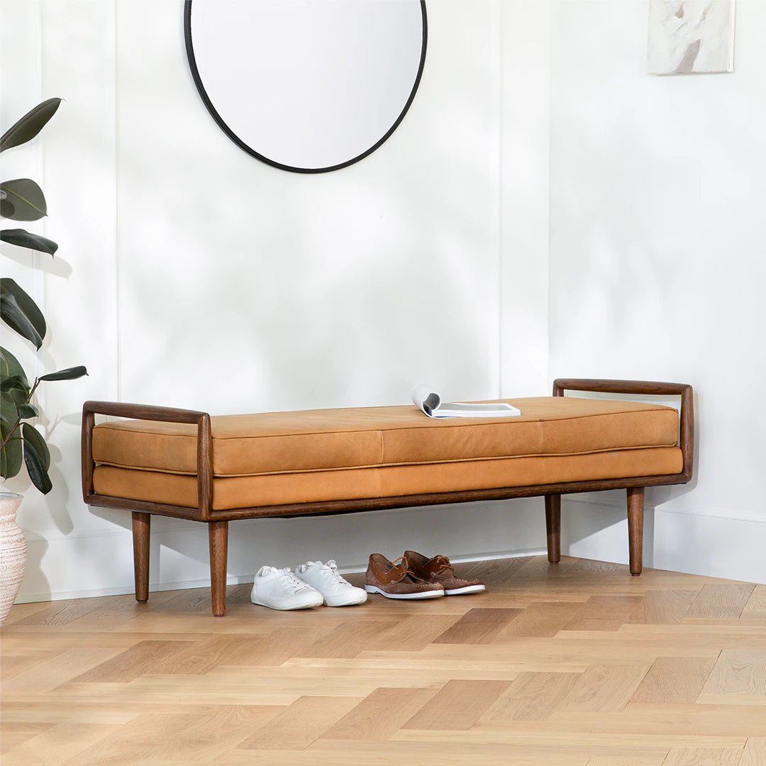 Ansa 54" Leather Bench