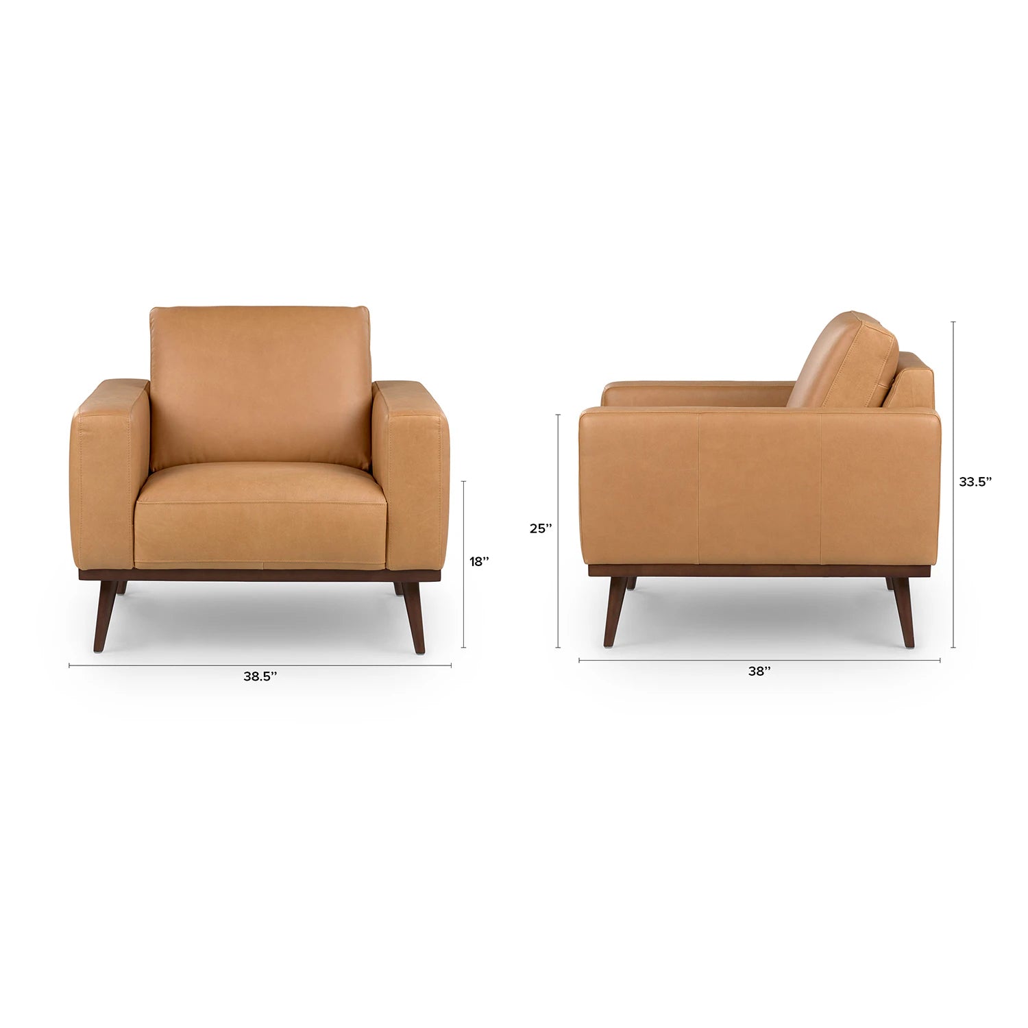 Rhett 38.5" Leather Lounge Chair
