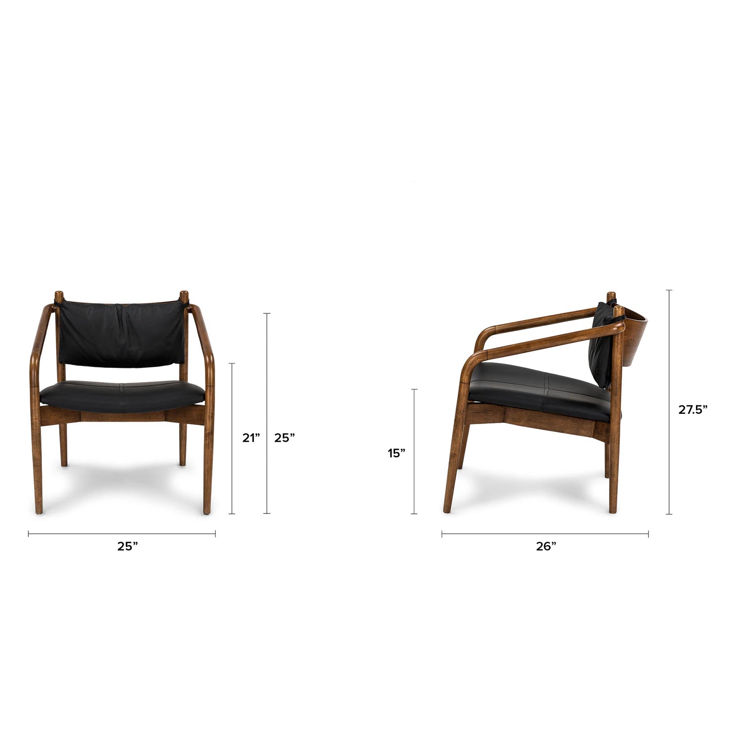 Lento 25" Leather Lounge Chair