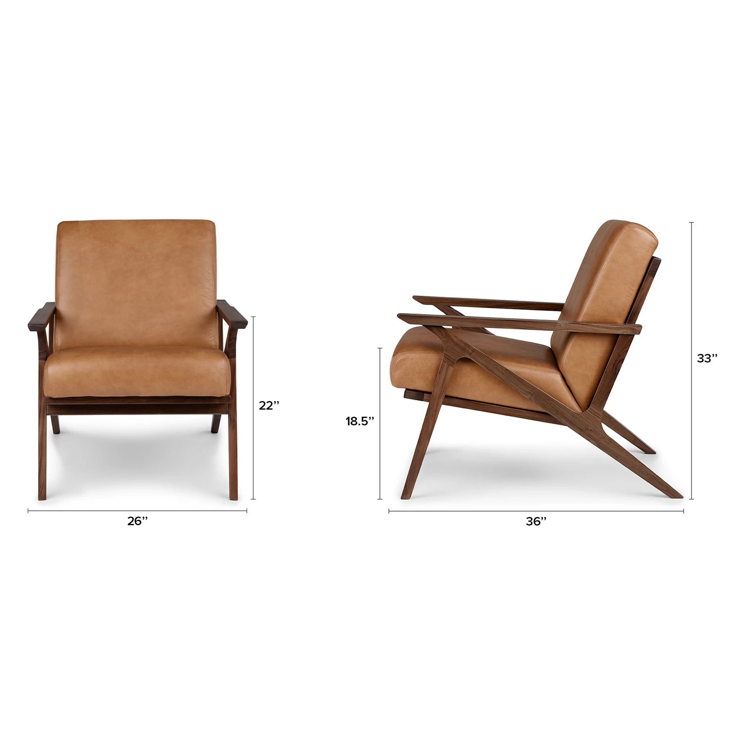 Otio 26" Leather Lounge Chair