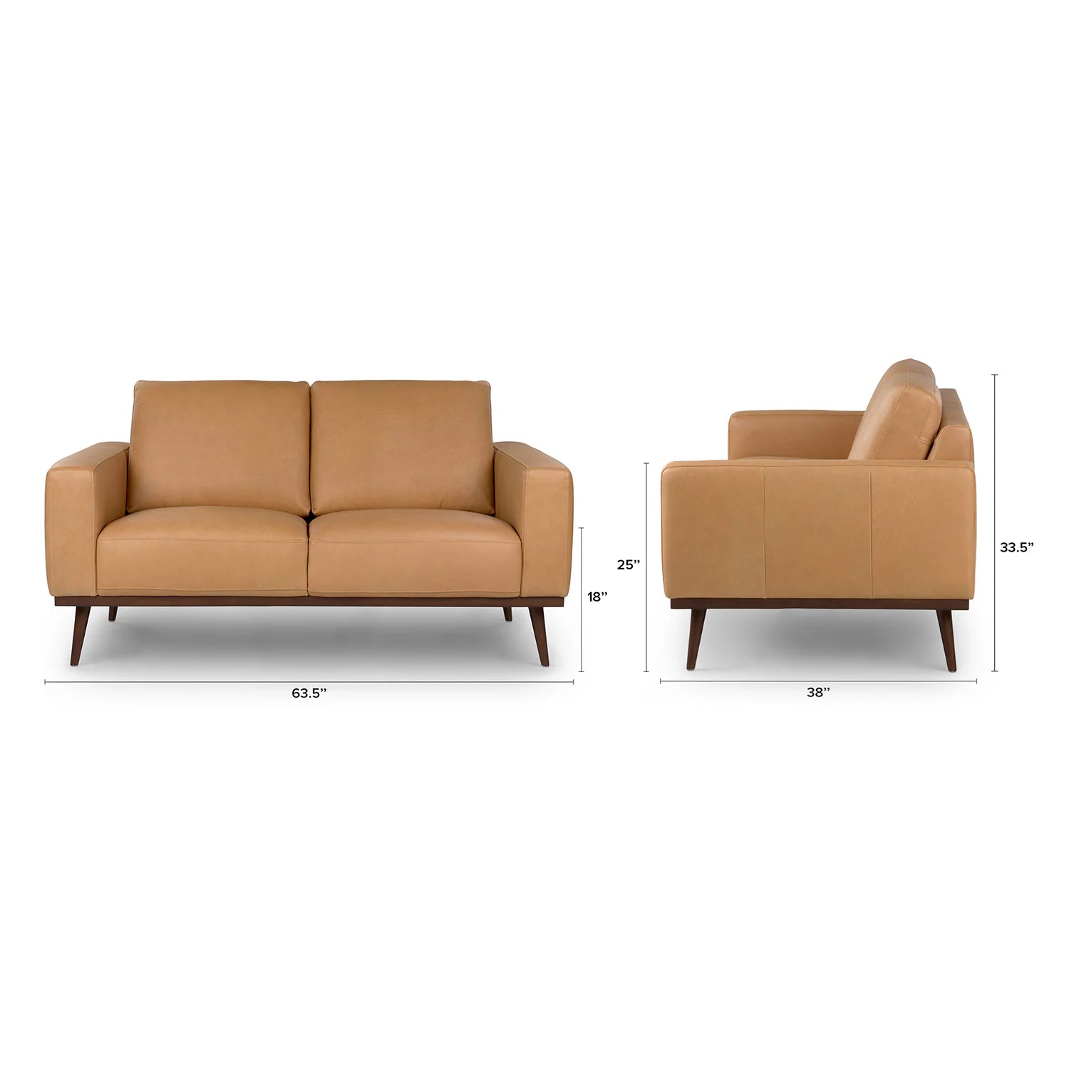 Rhett 63.5" Leather Loveseat