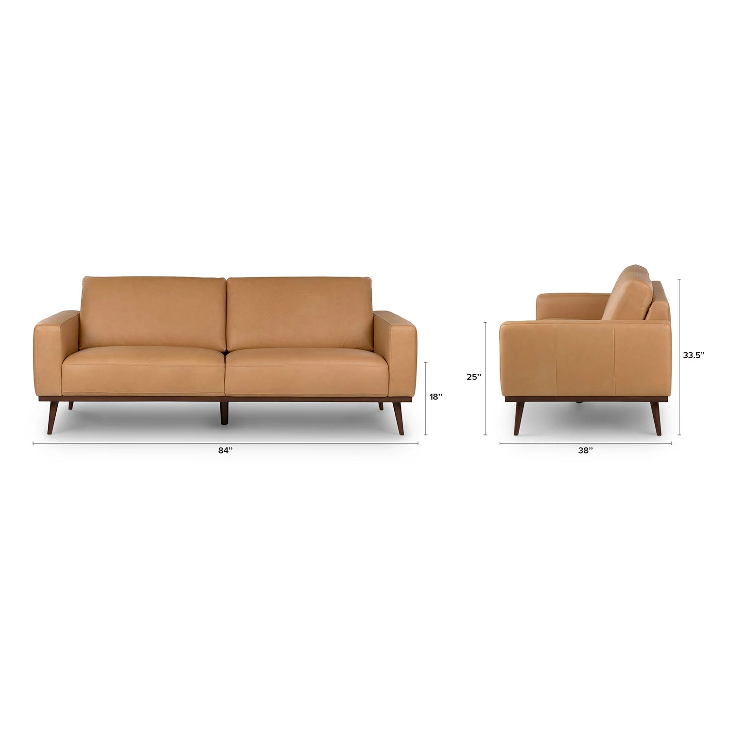 Rhett 84" Leather Sofa