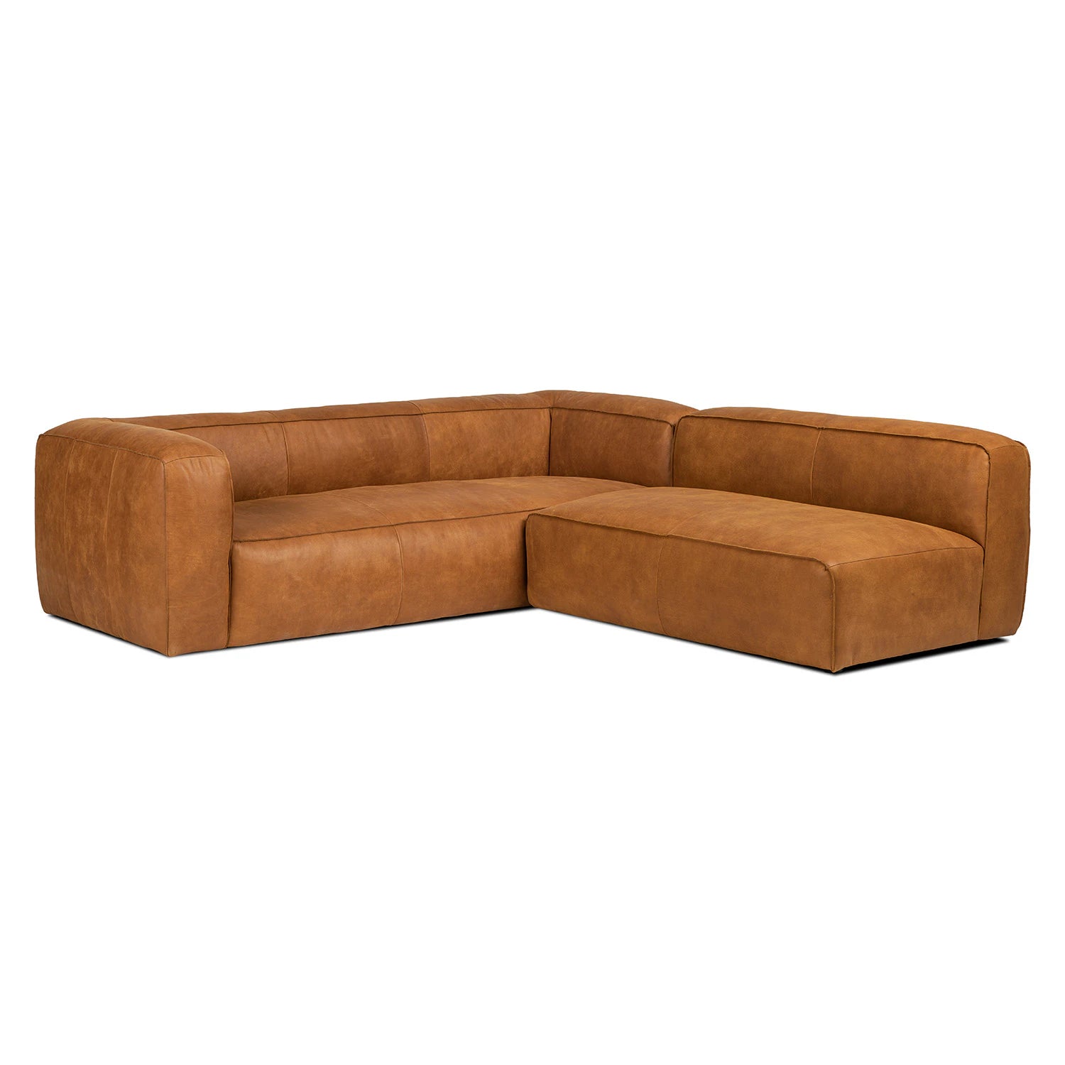 Cigar 94.5" Leather Reversible Sectional