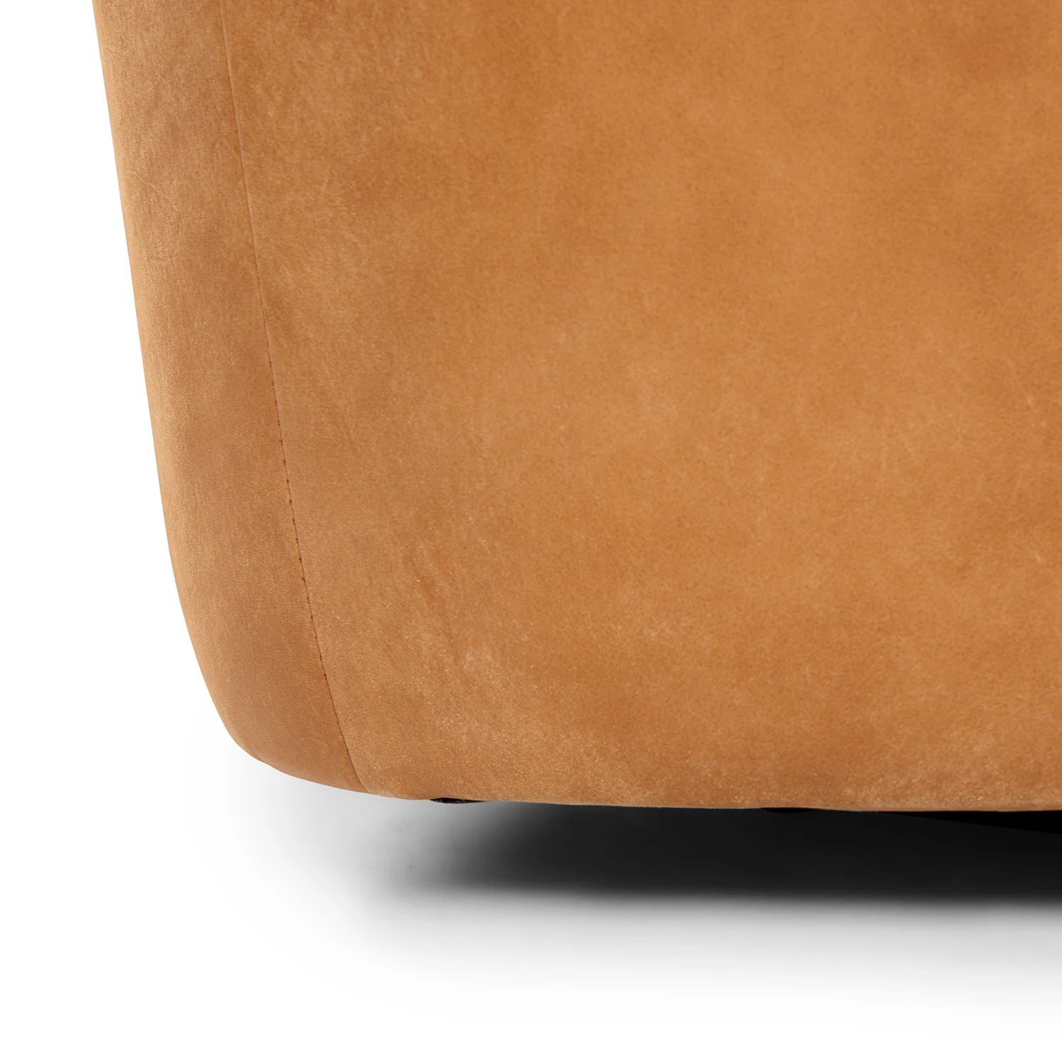 Turoy 32.5" Leather Swivel Lounge Chair