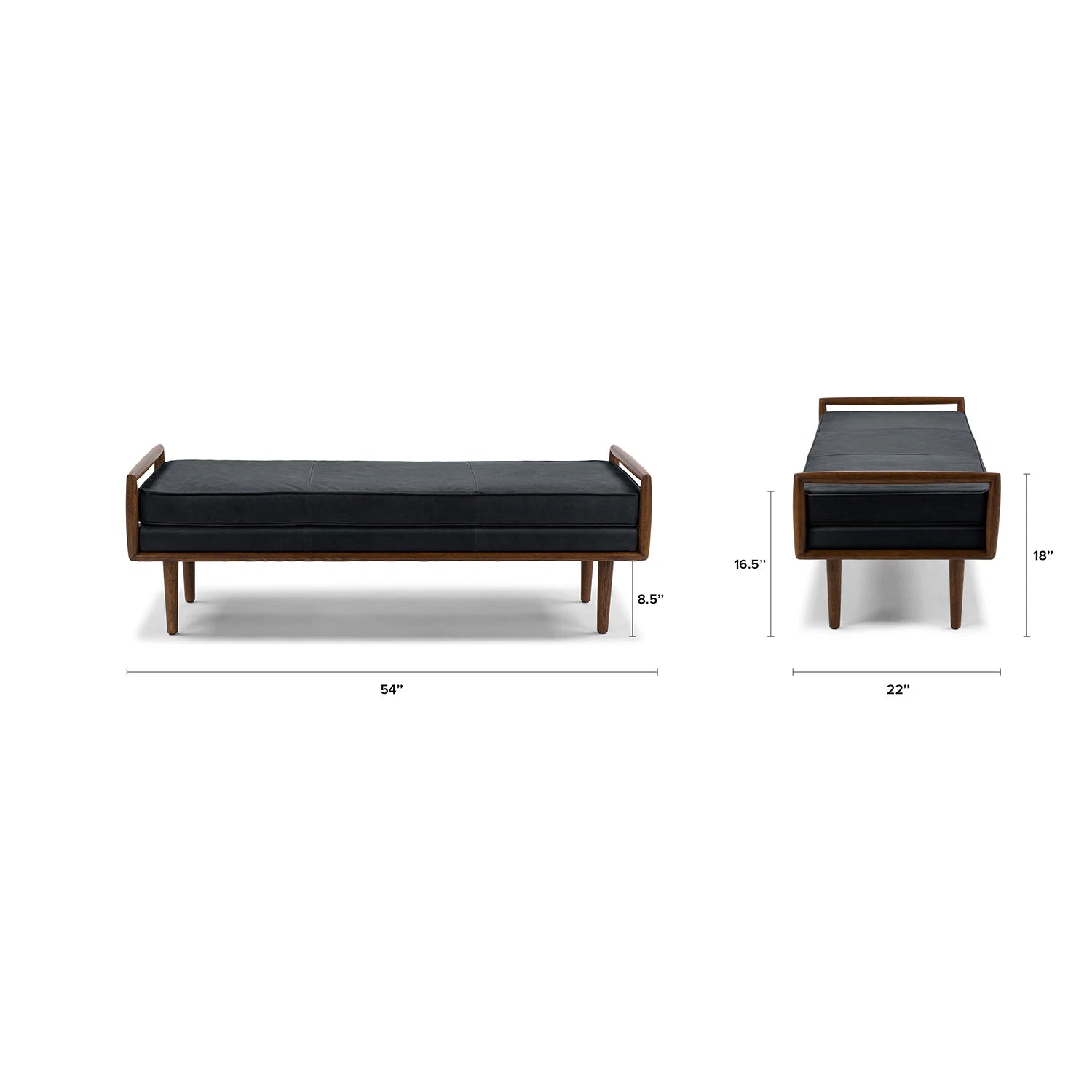 Ansa 54" Leather Bench