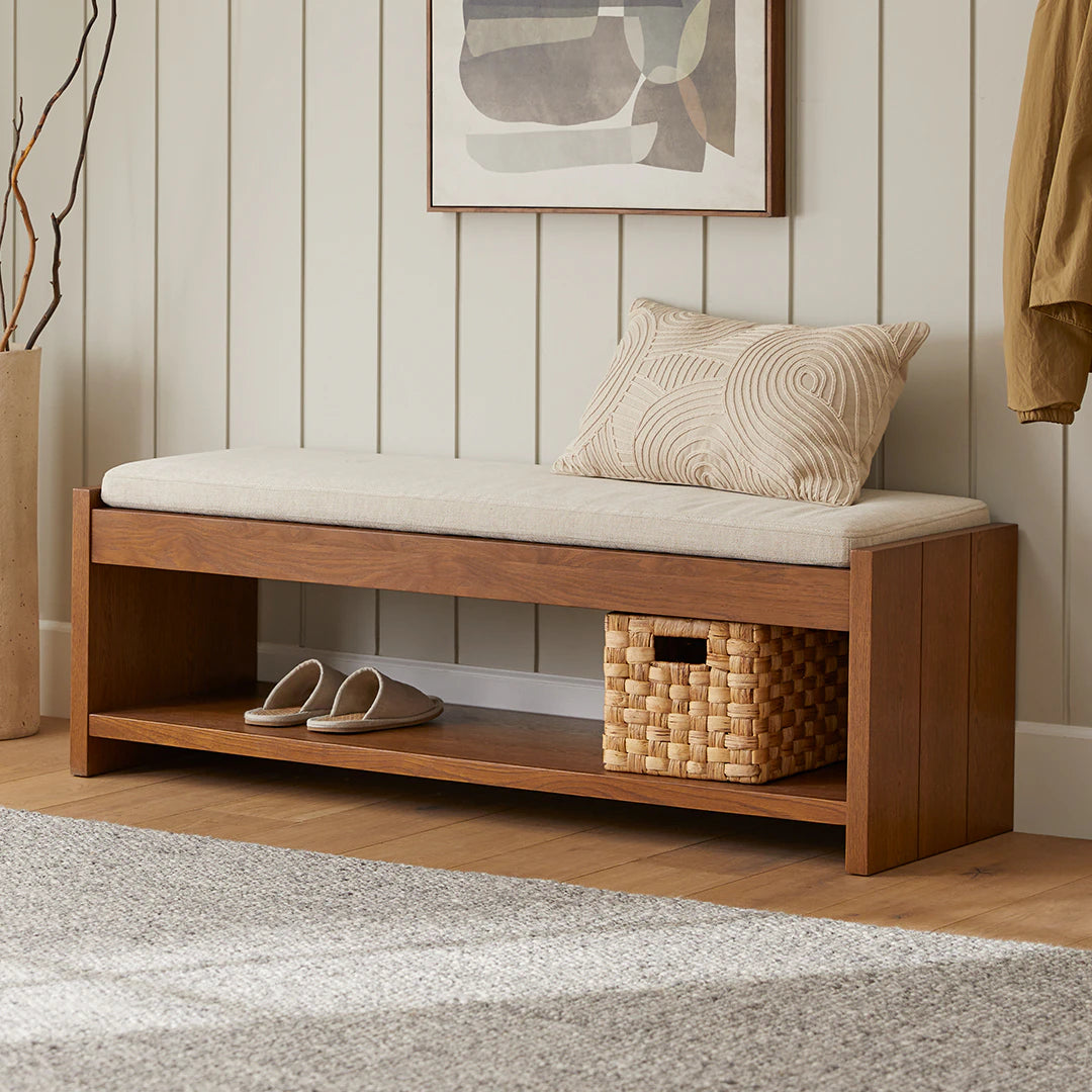 Cassie 56" Fabric Bench