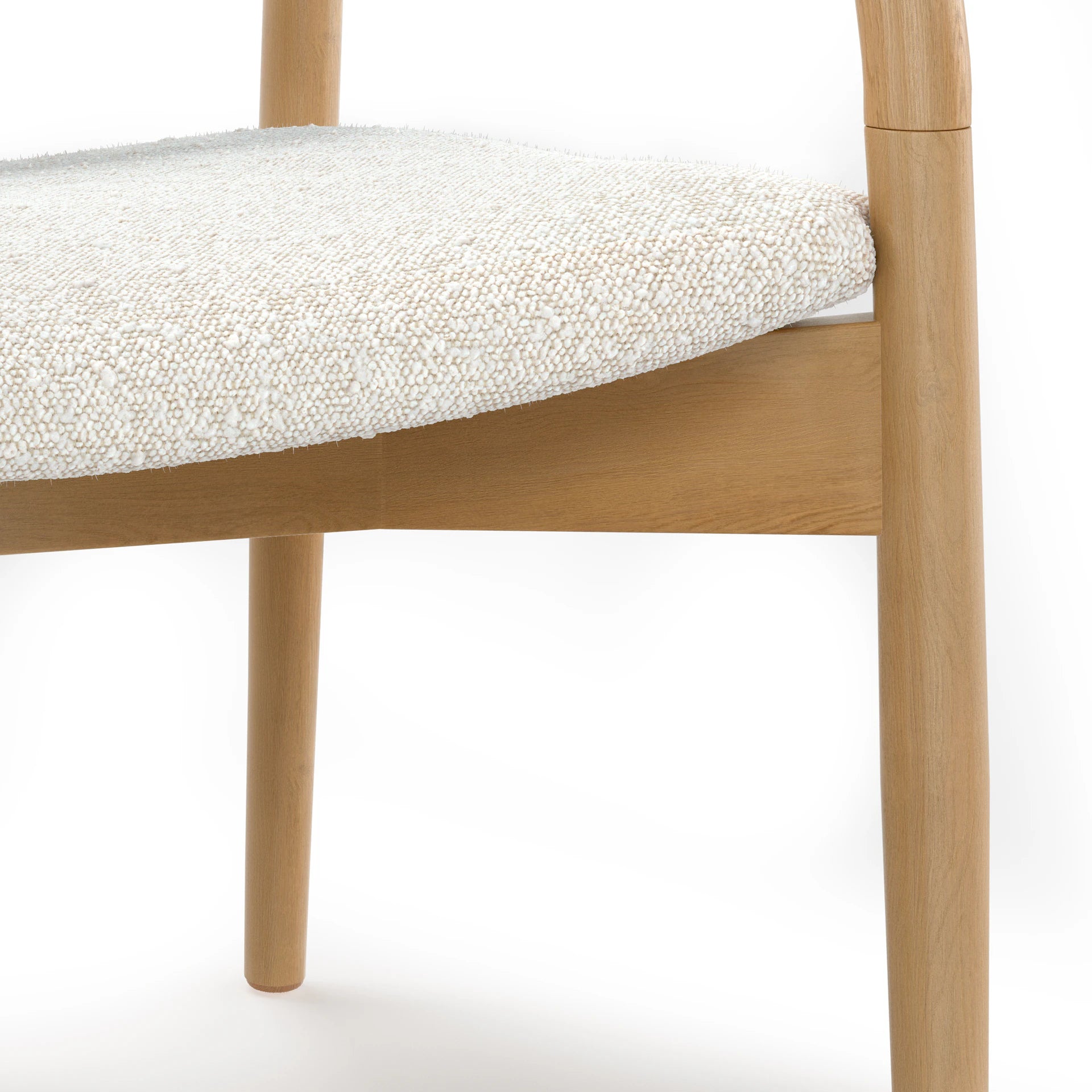 Lento 25" Lounge Chair - Ivory Bouclé