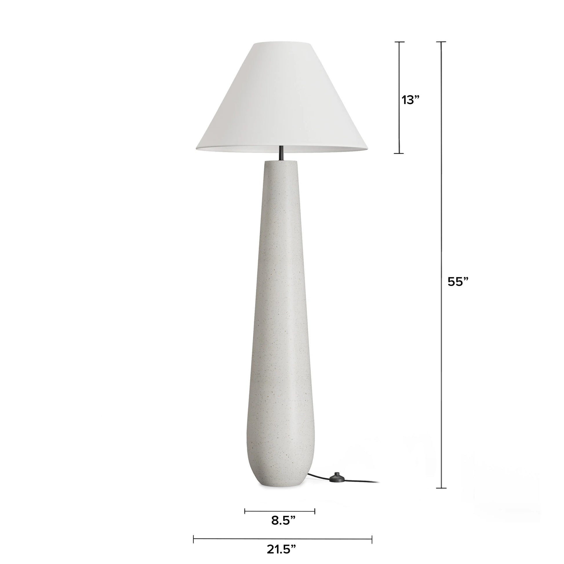 Pilar Floor Lamp - White Terrazzo