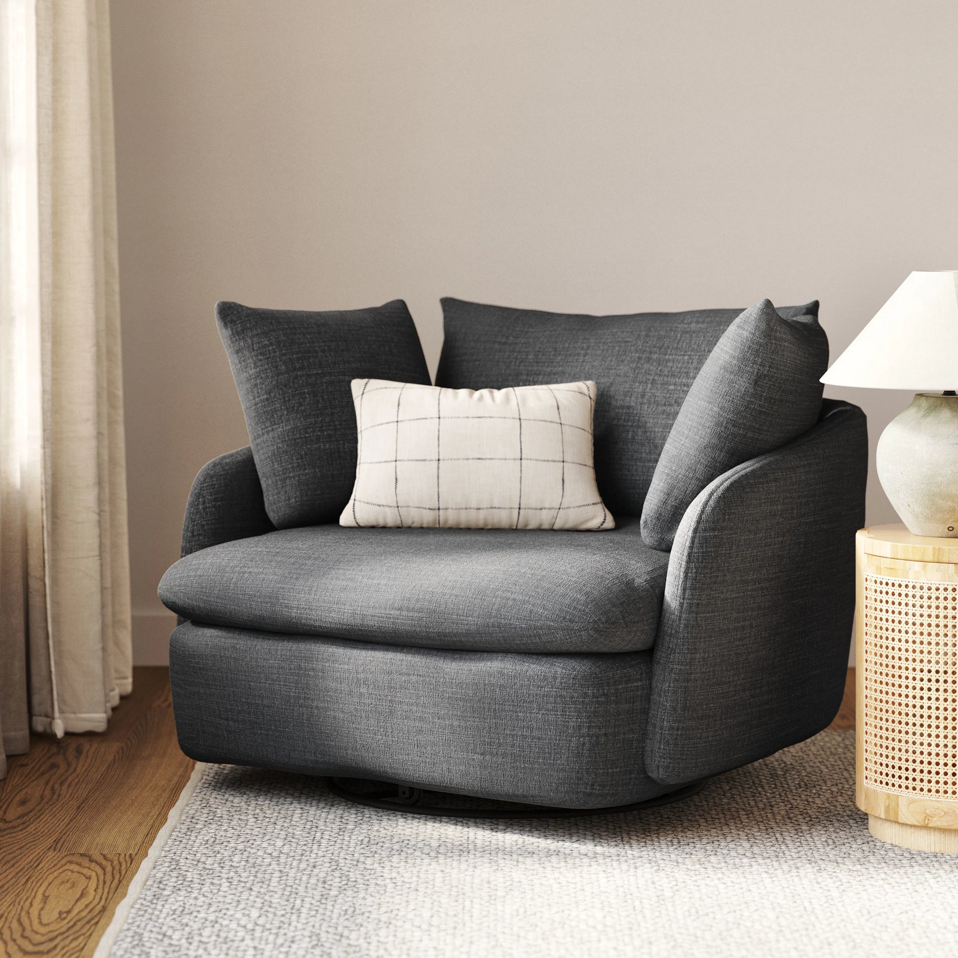 Leigh 47" Swivel Lounge Chair