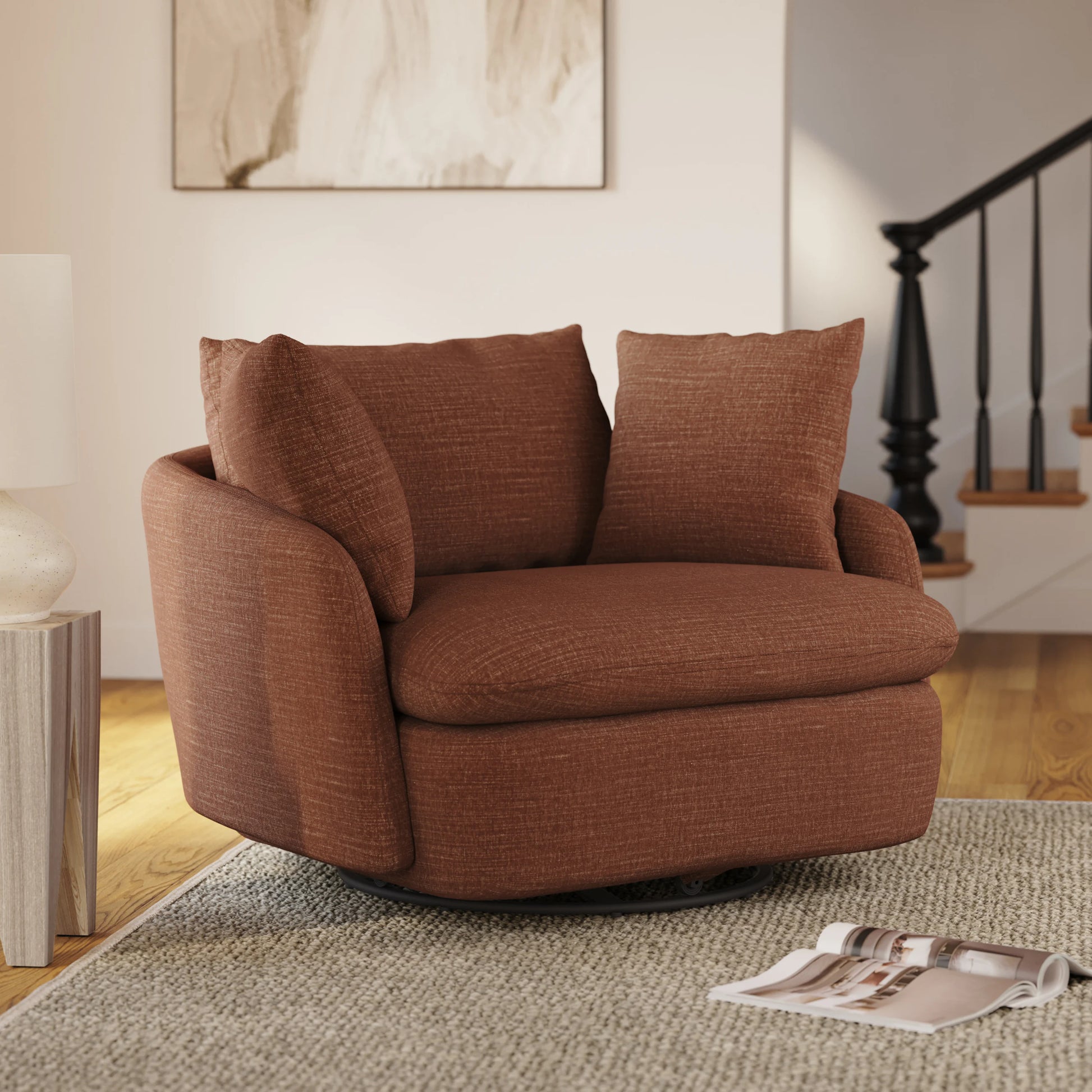 Leigh 47" Swivel Lounge Chair