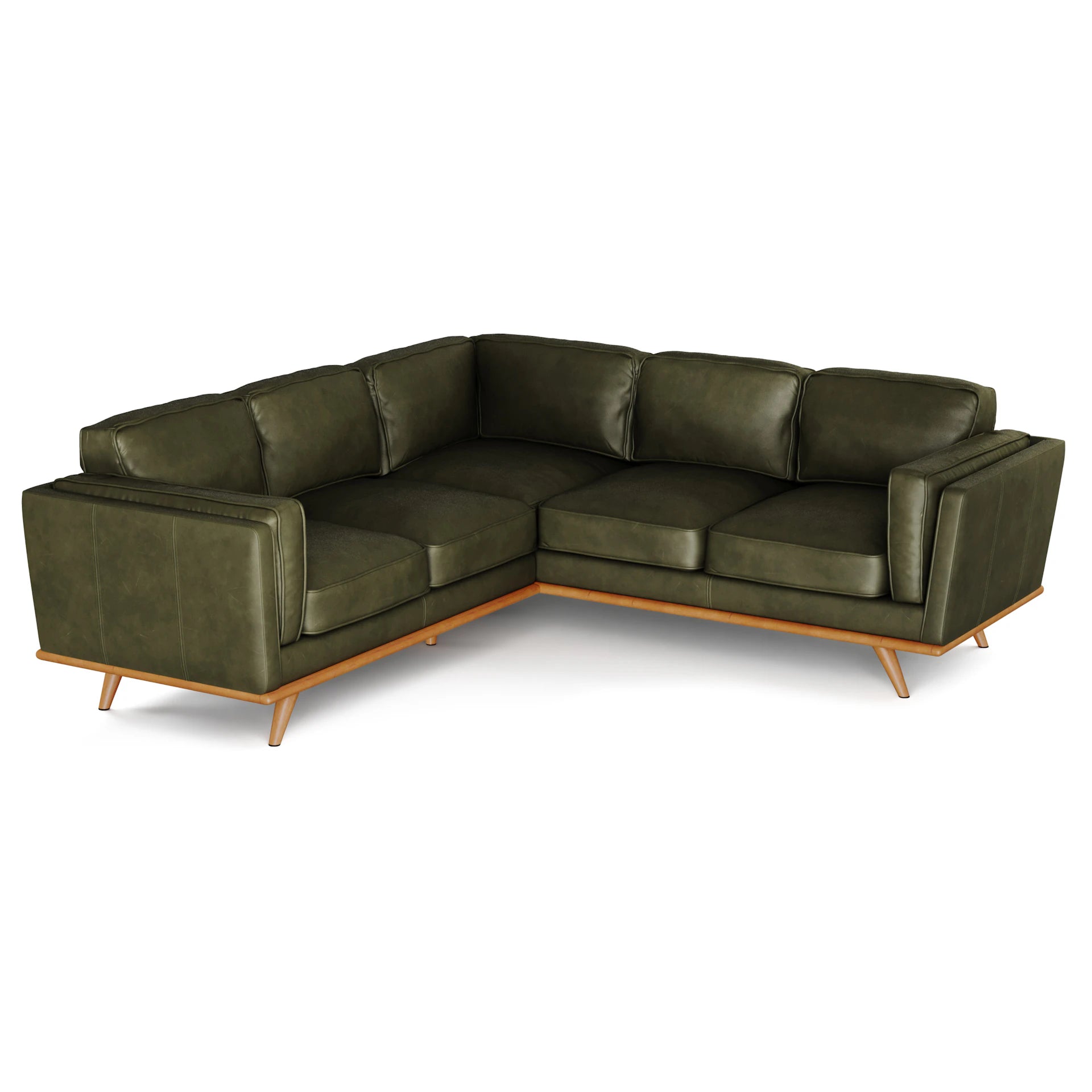 Timber 93" Leather Corner Sectional