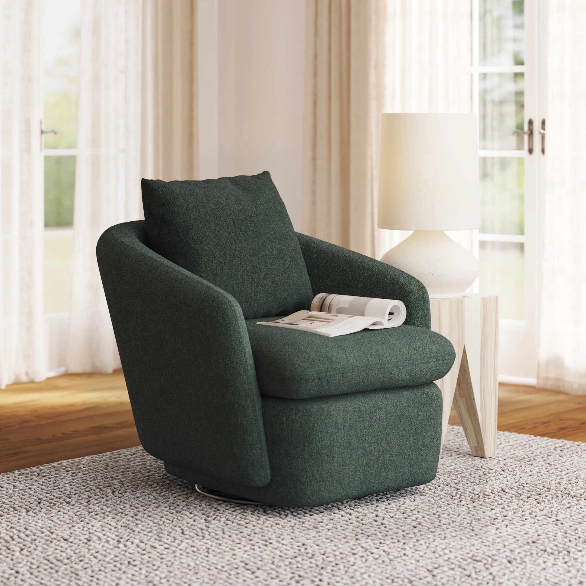 Leigh 47" Swivel Lounge Chair