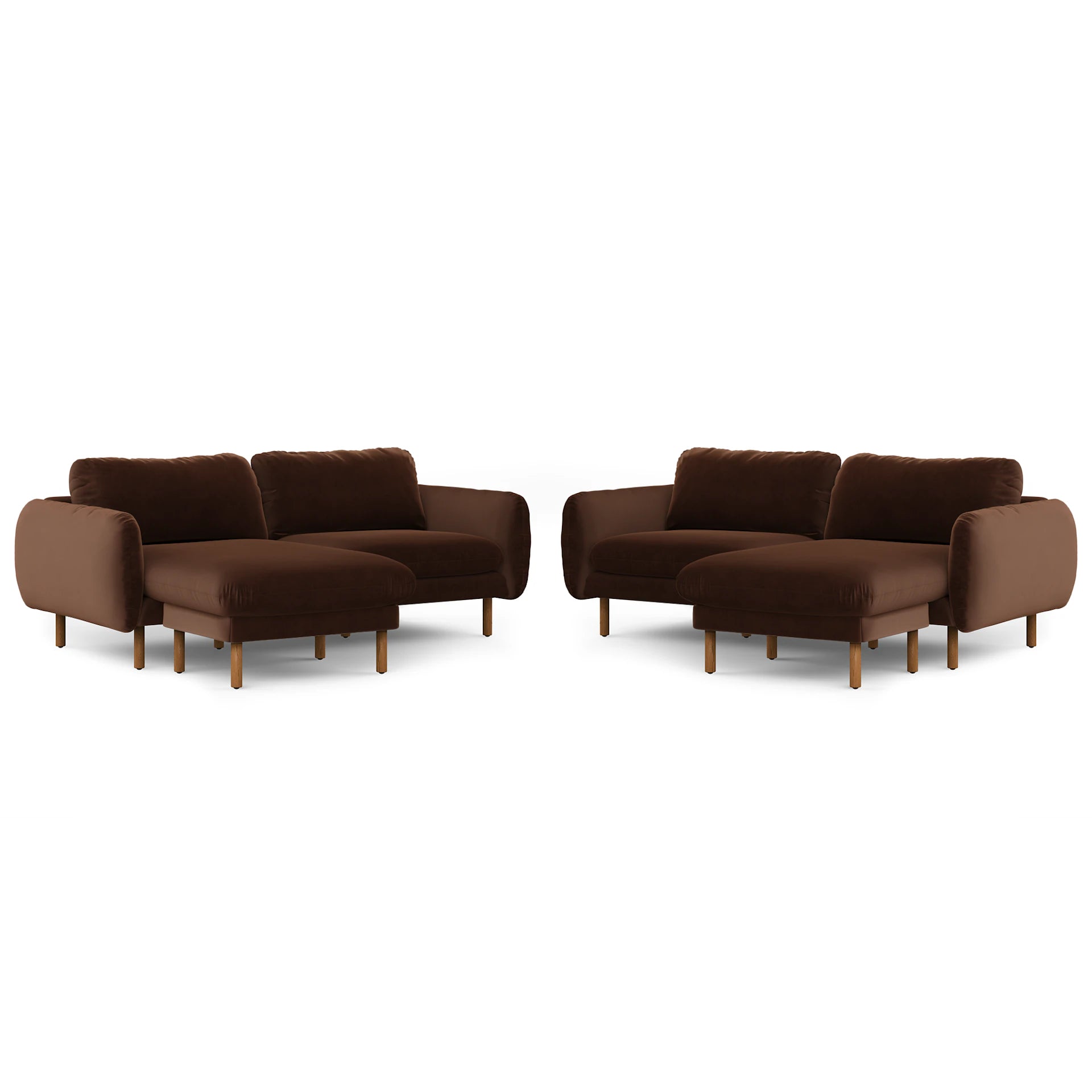 Sanders 85.5" Velvet Reversible Sectional