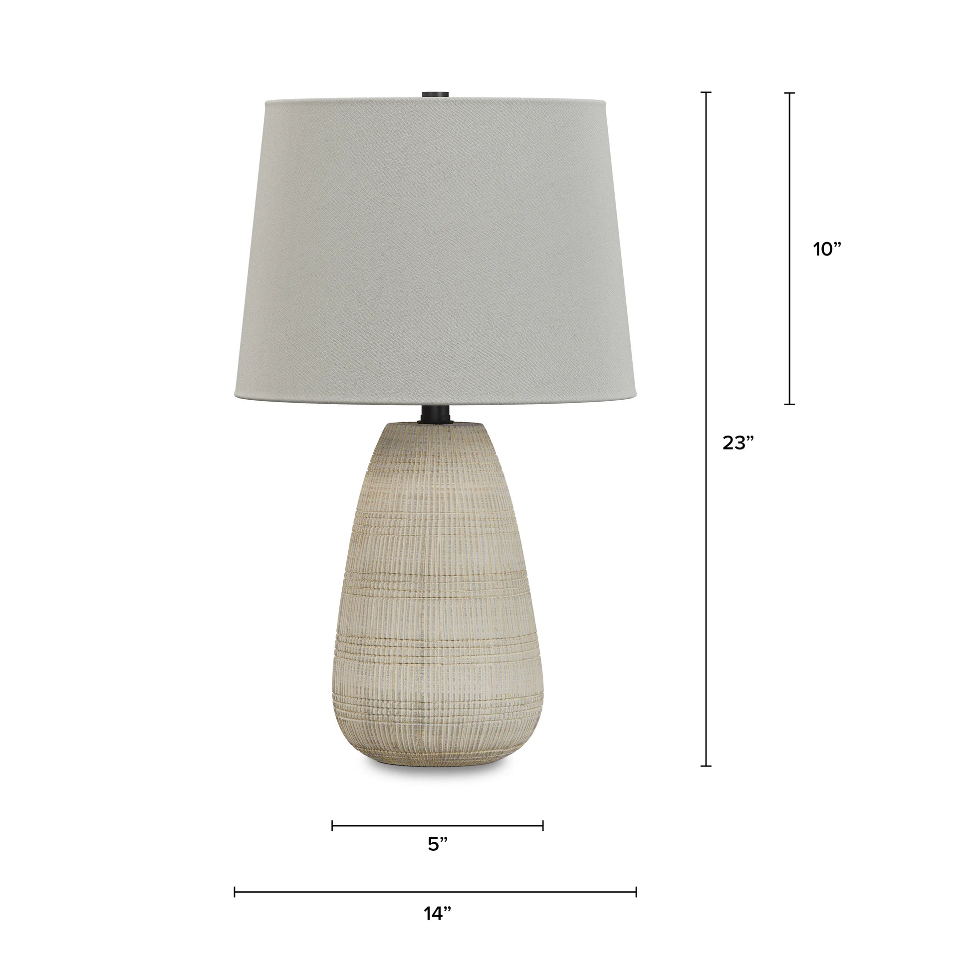 Brie Table Lamp - White Ceramic