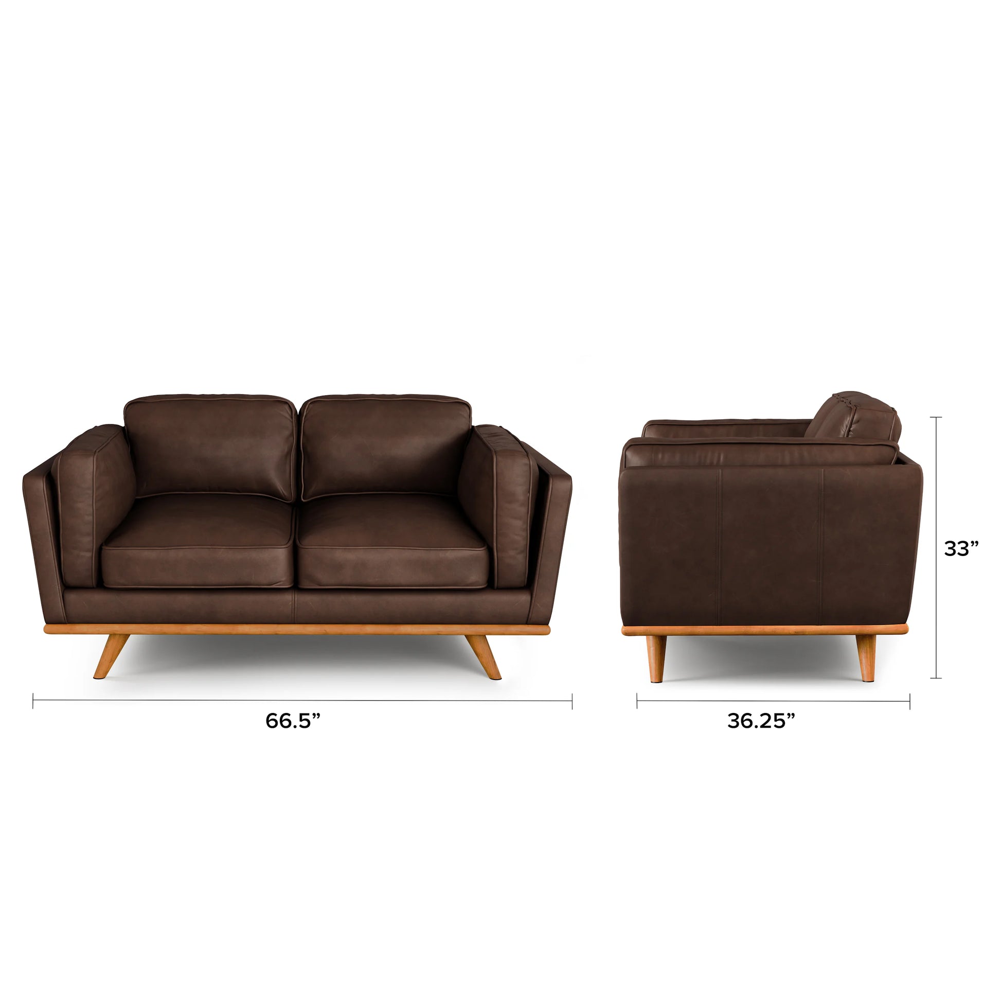 Timber 66.5" Leather Loveseat