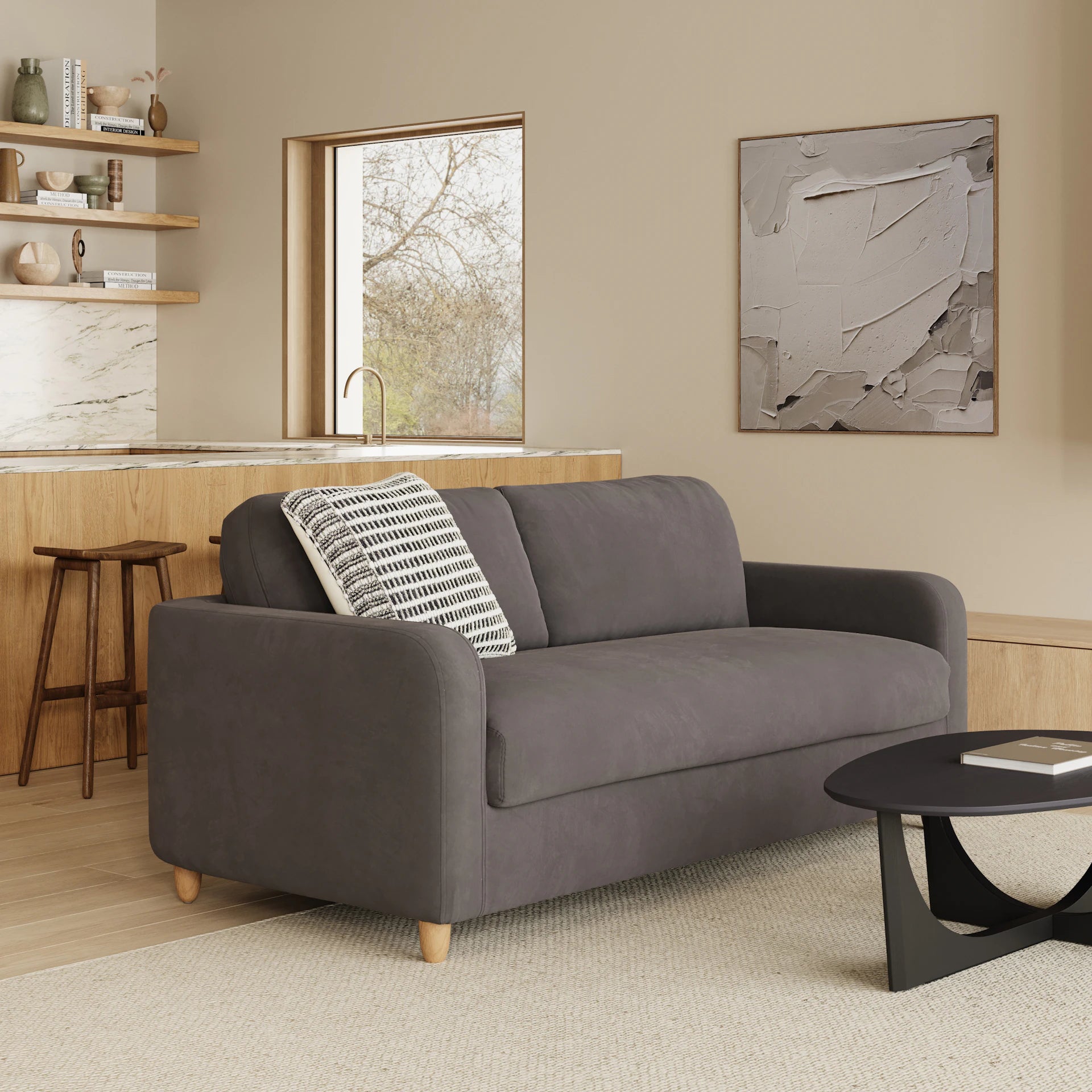 Vati 80" Velvet Storage Sofa