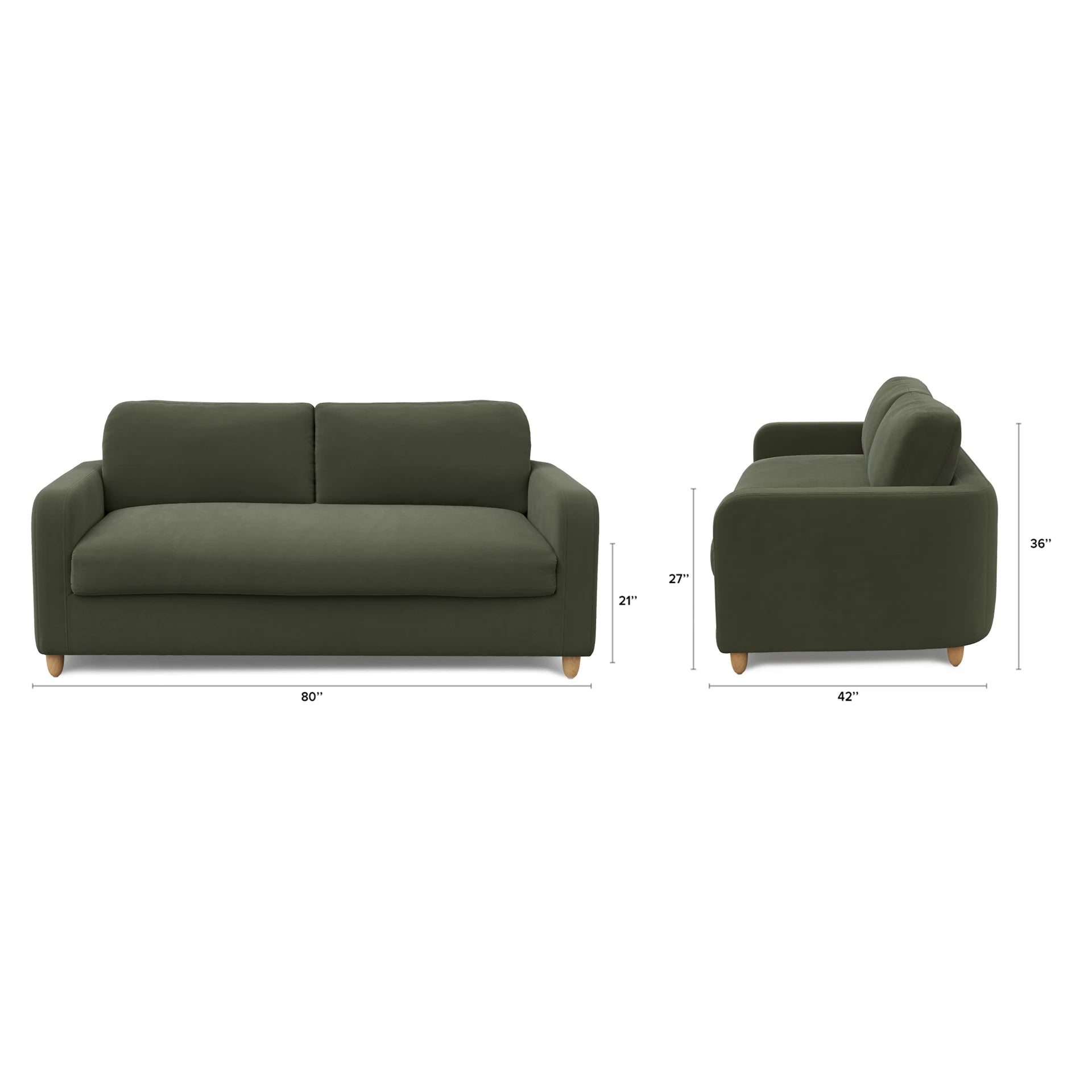 Vati 80" Velvet Storage Sofa