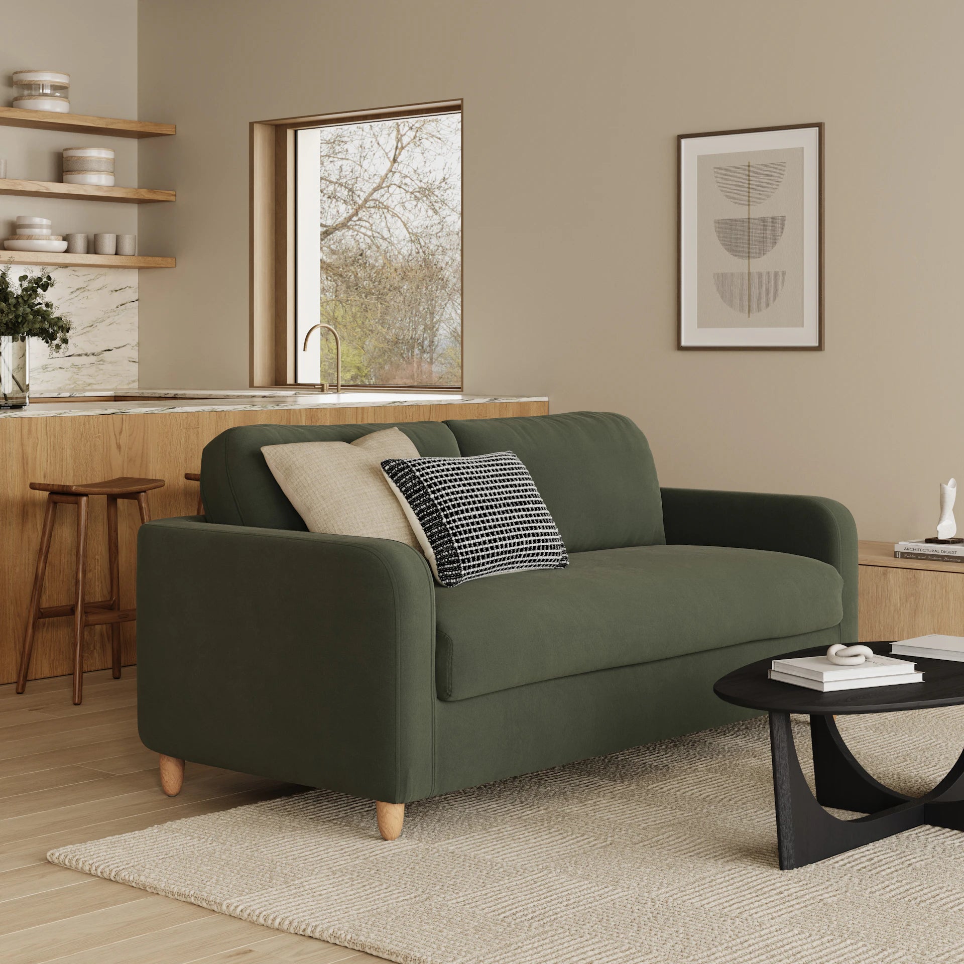 Vati 80" Velvet Storage Sofa
