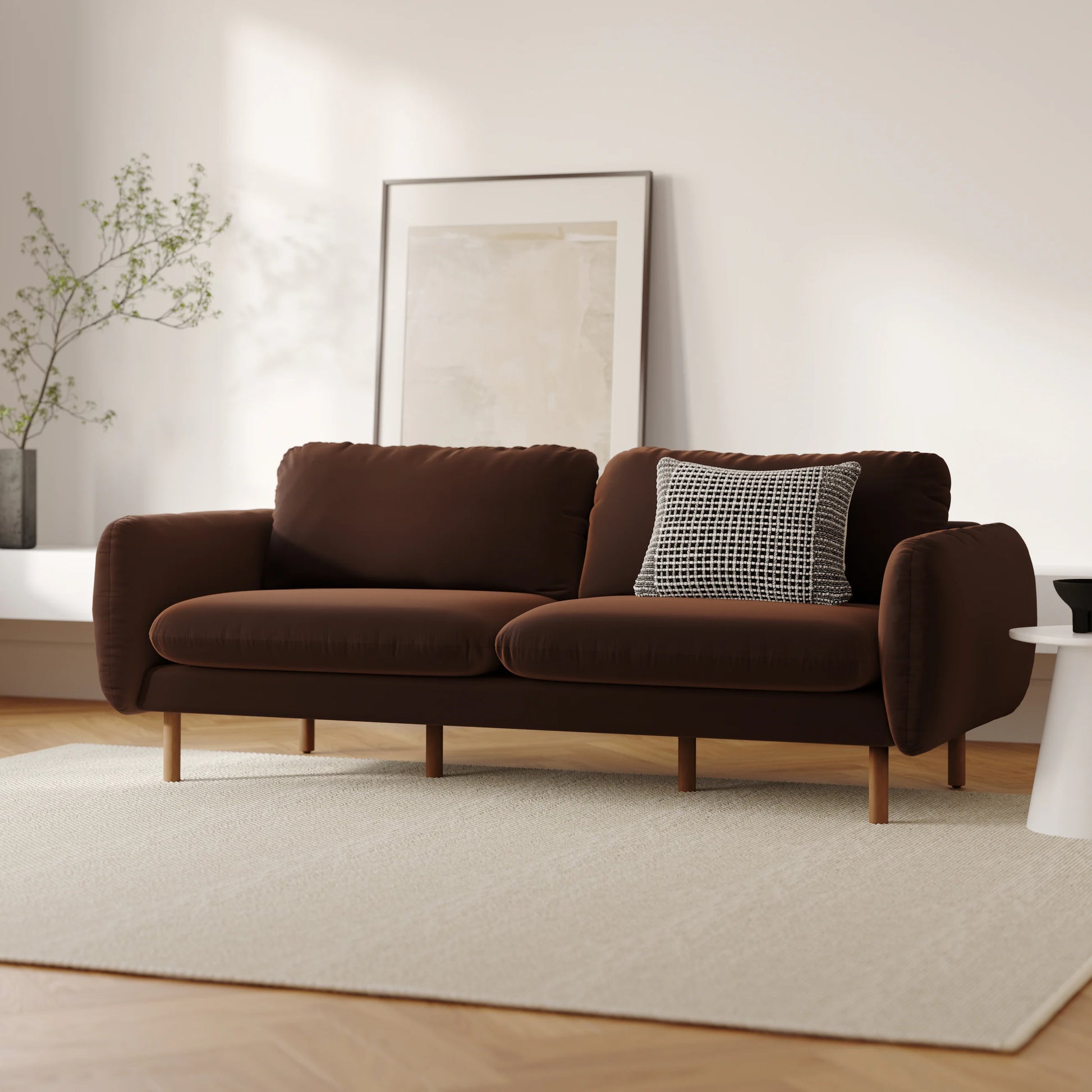 Sanders 85.5" Velvet Sofa