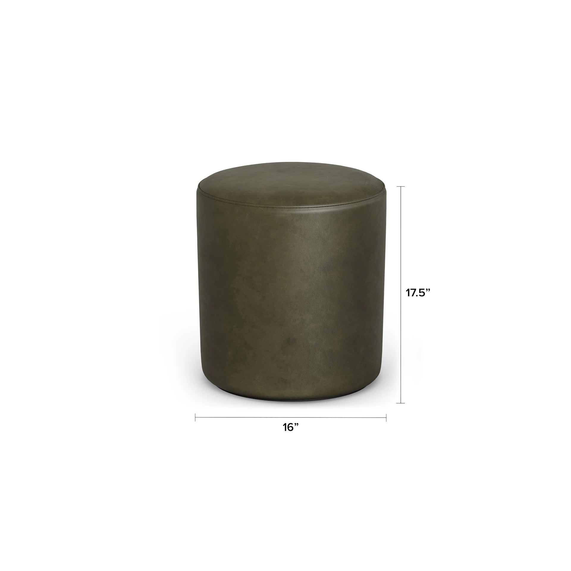 Cilo 16" Leather Ottoman