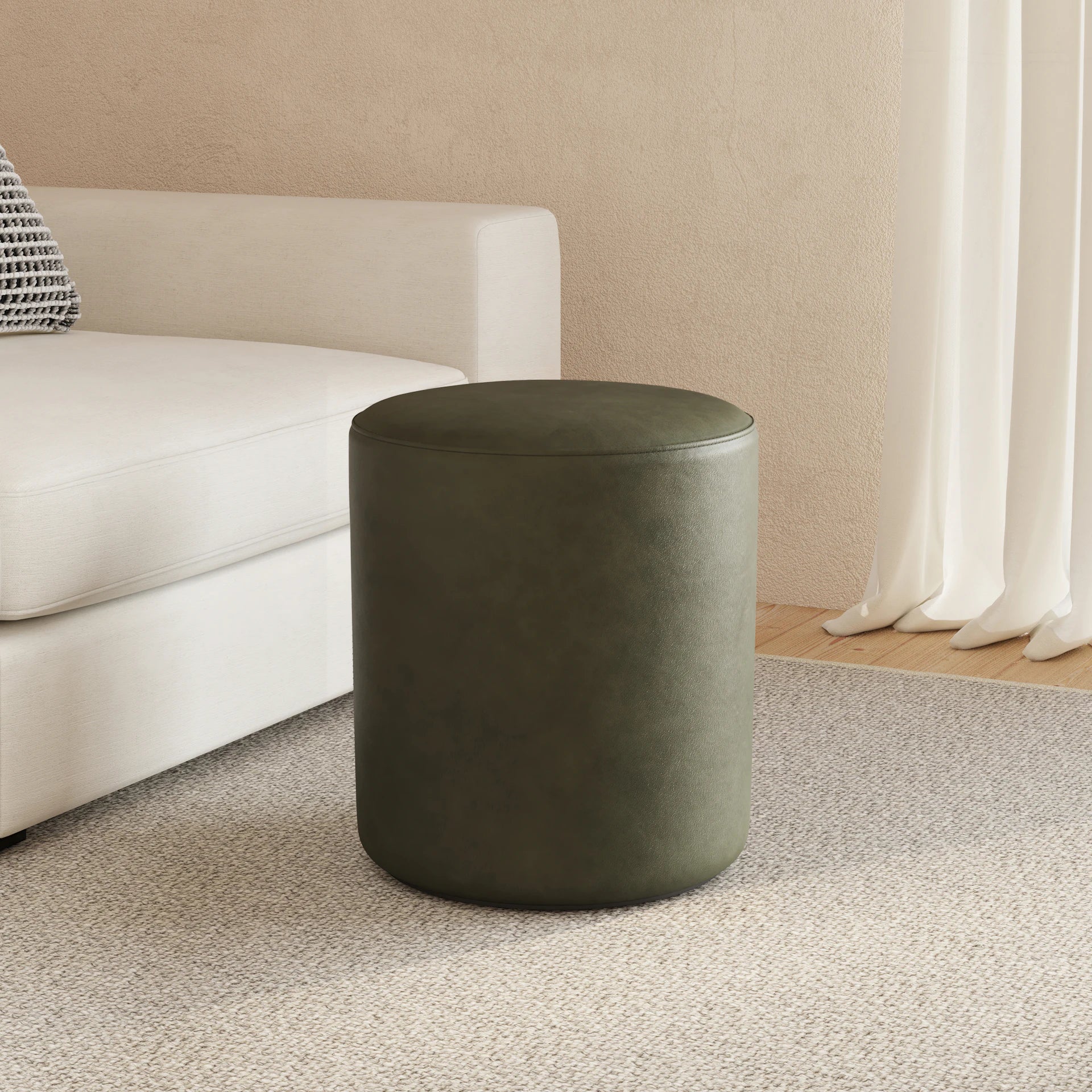 Cilo 16" Leather Ottoman