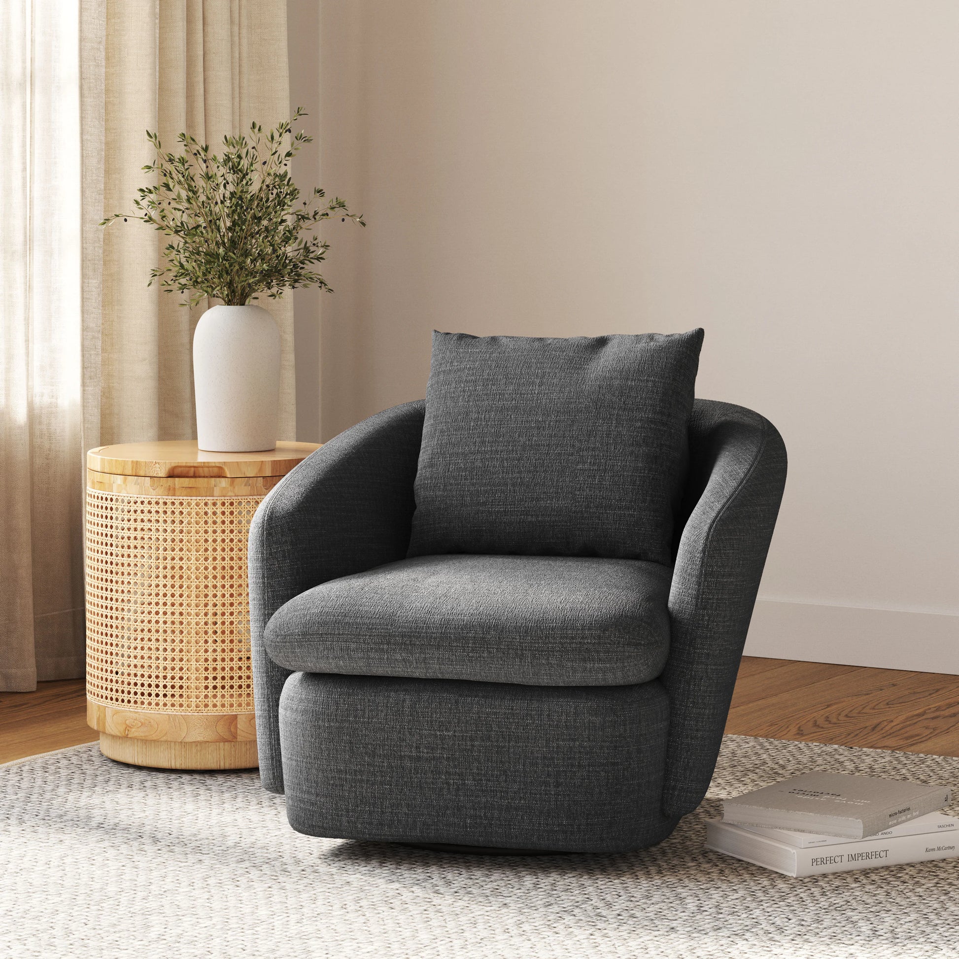 Leigh 47" Swivel Lounge Chair