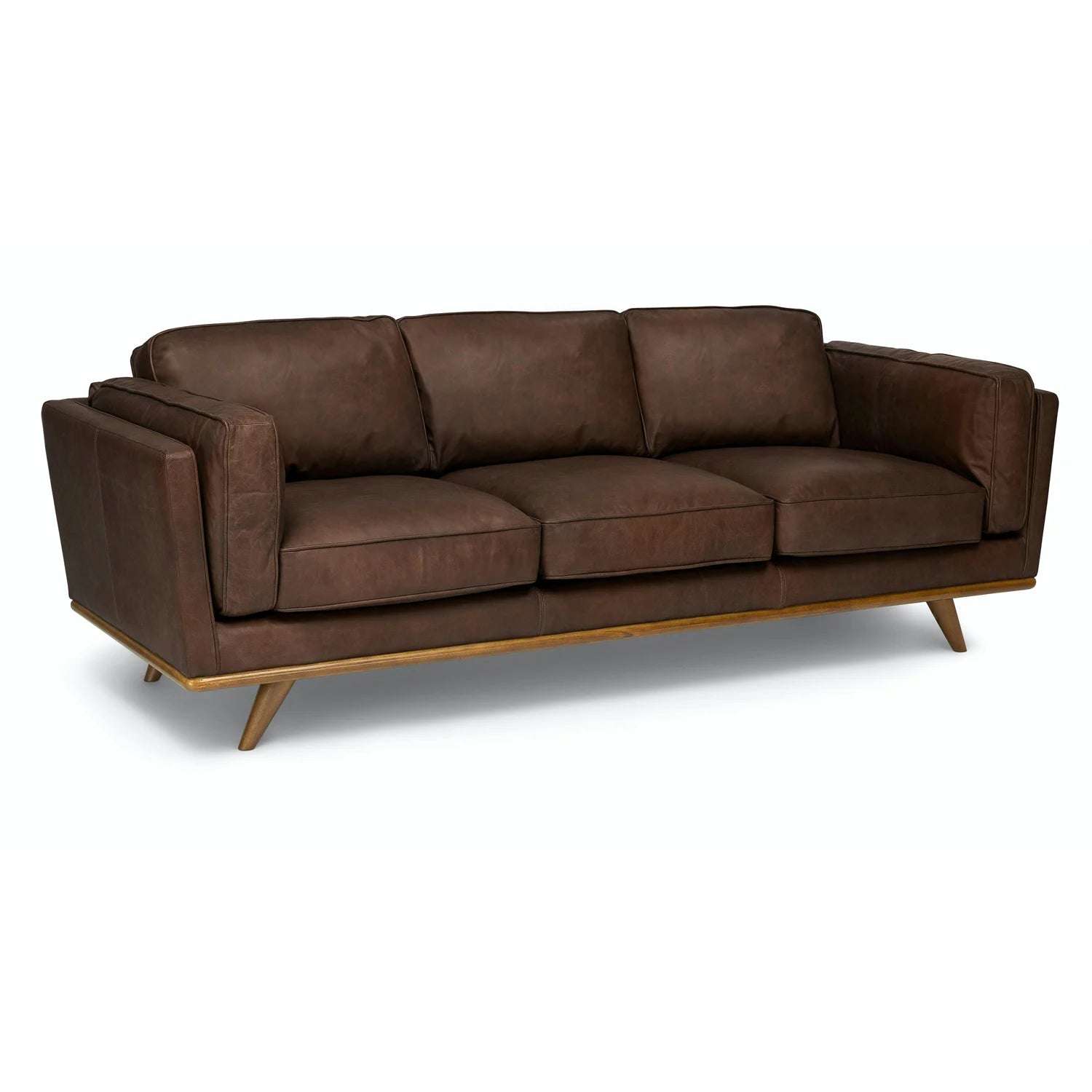 Timber 90" Leather Sofa
