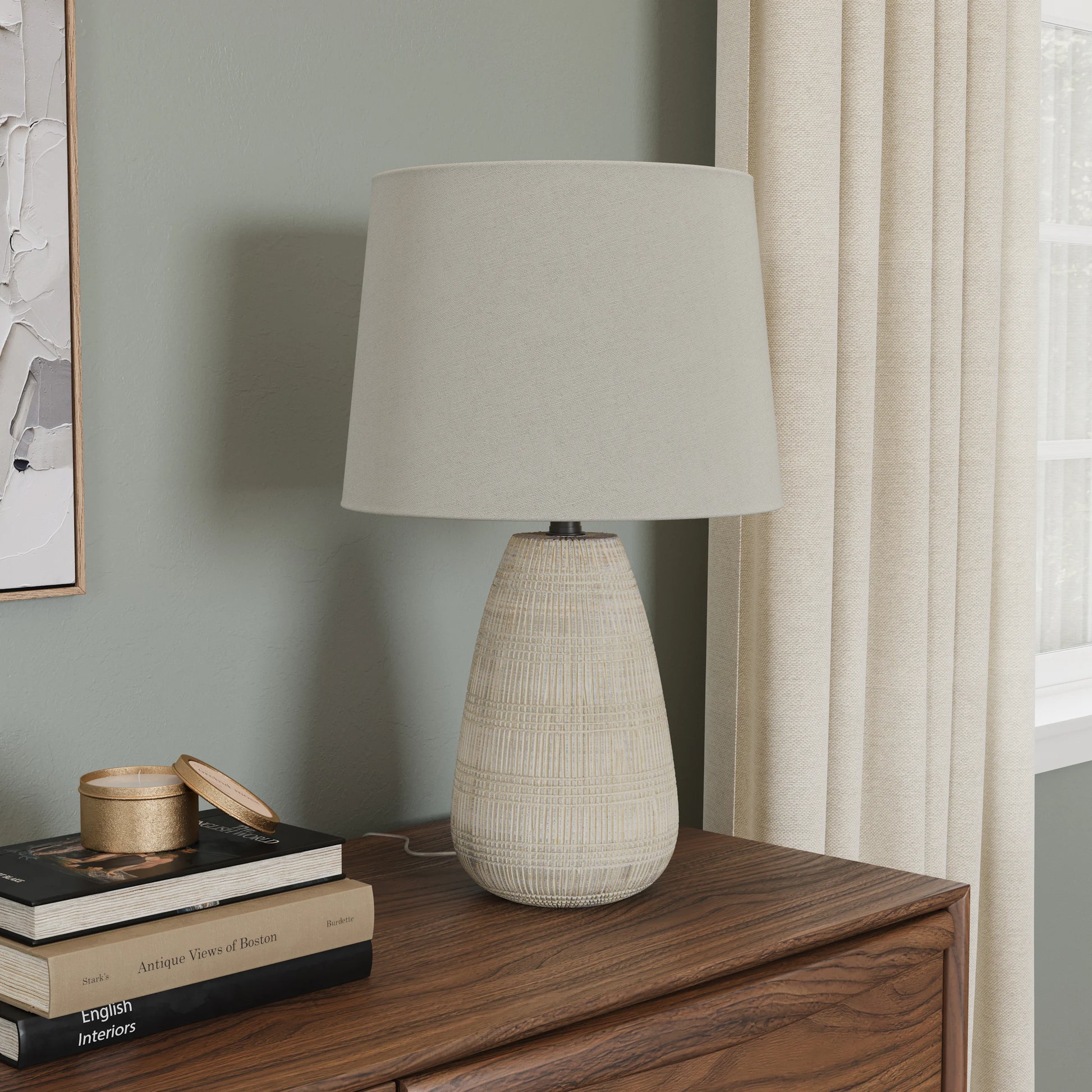 Brie Table Lamp - White Ceramic