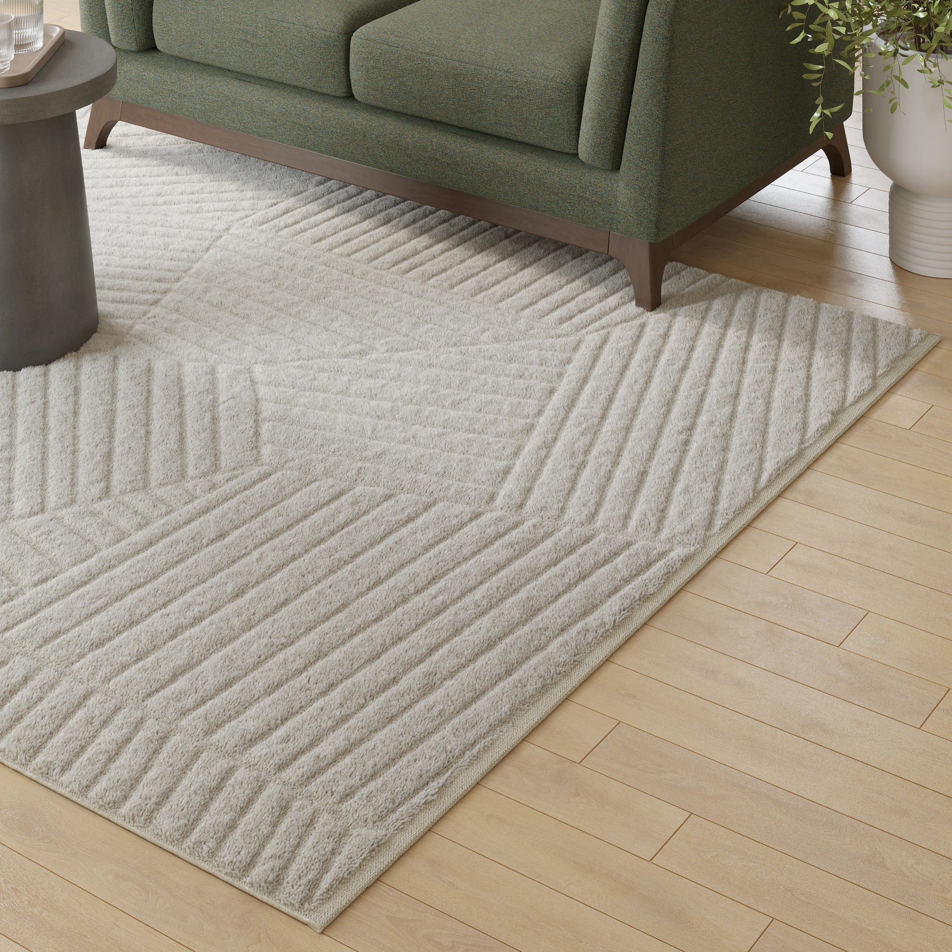 Tetra Washable Rug - Gray