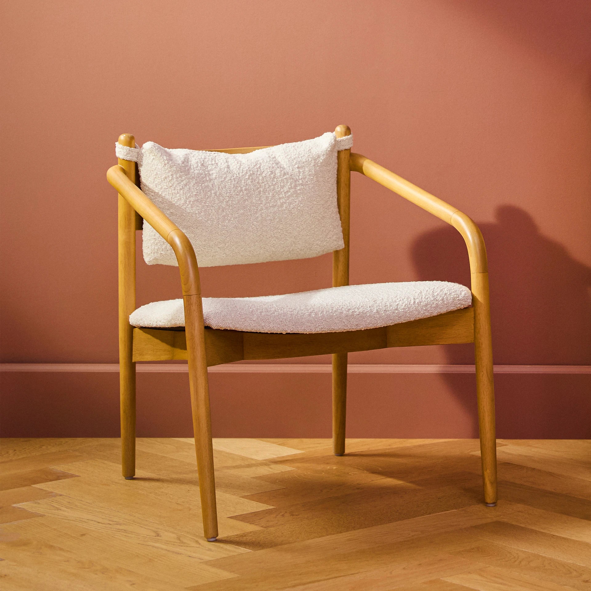 Lento 25" Lounge Chair - Ivory Bouclé