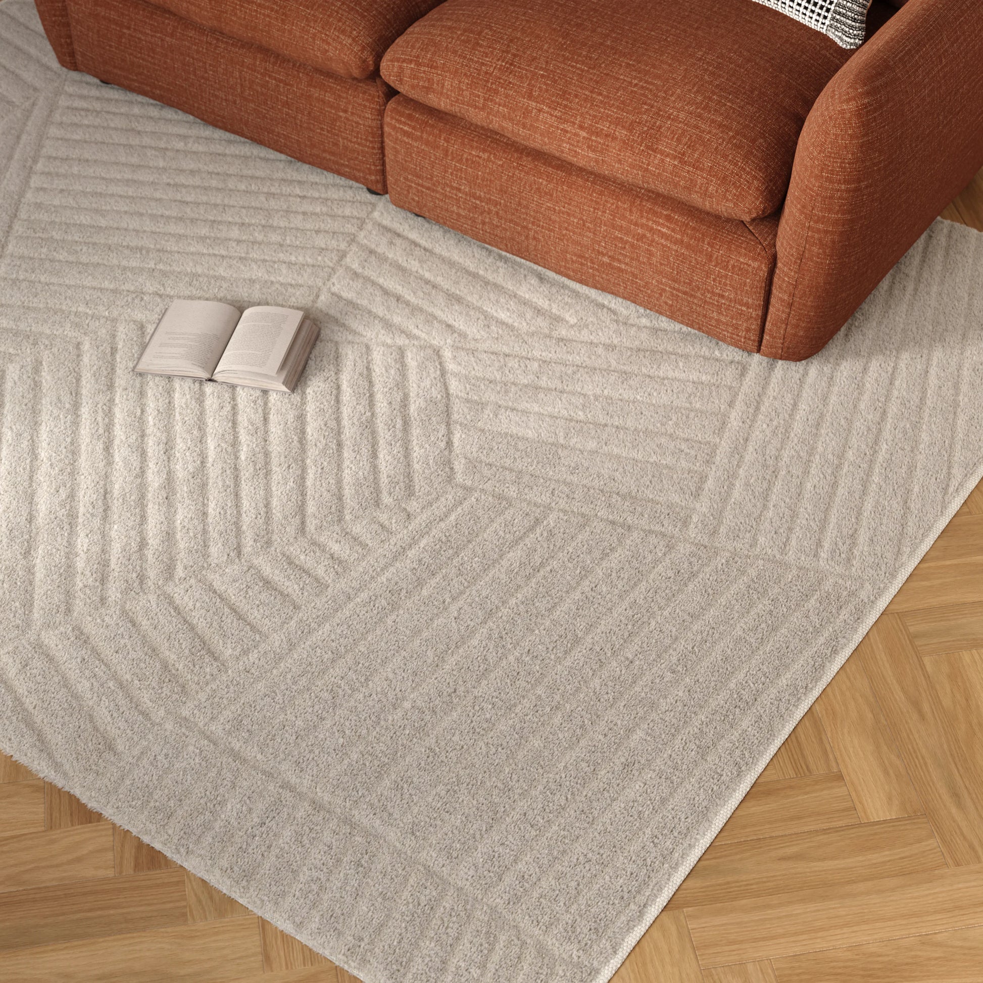Tetra Washable Rug - Gray