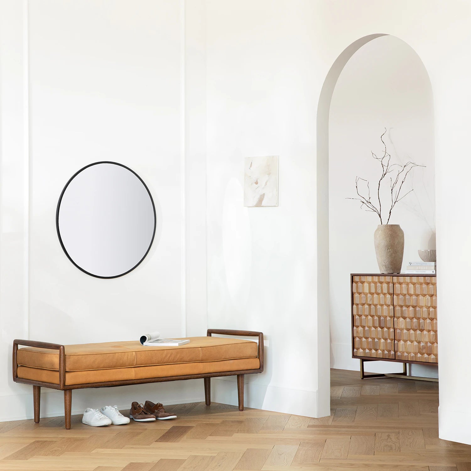 Ansa 54" Leather Bench
