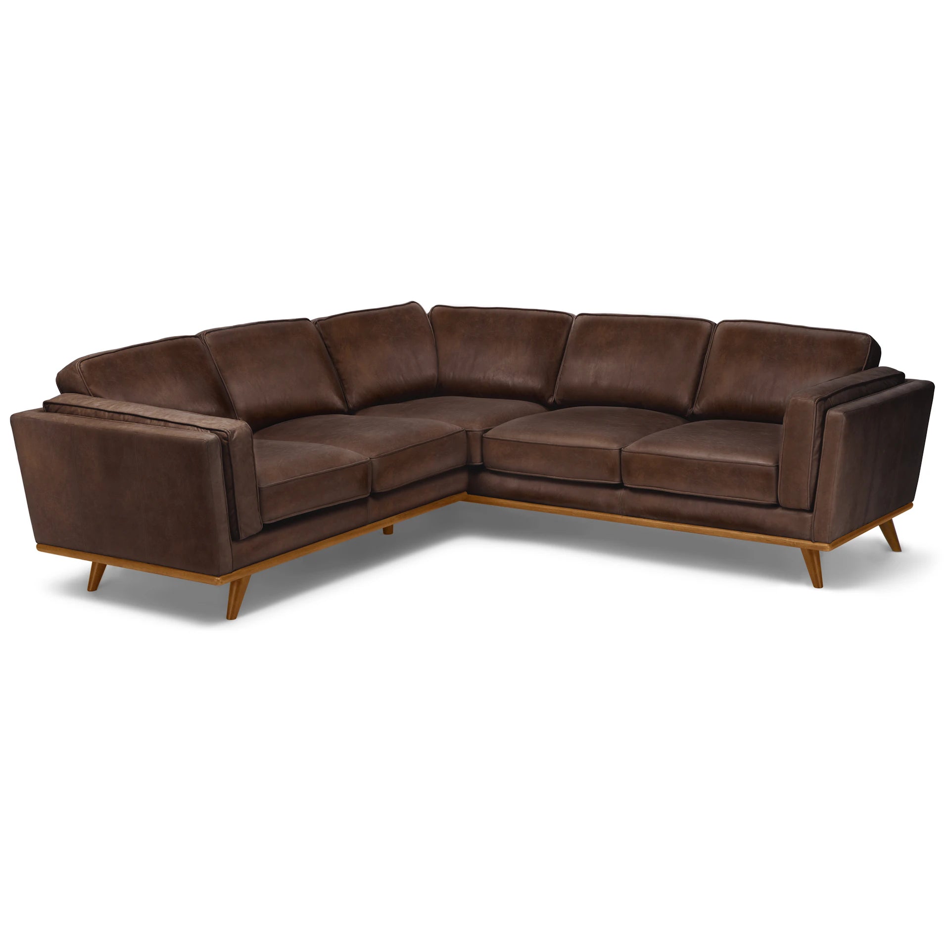 Timber 93" Leather Corner Sectional