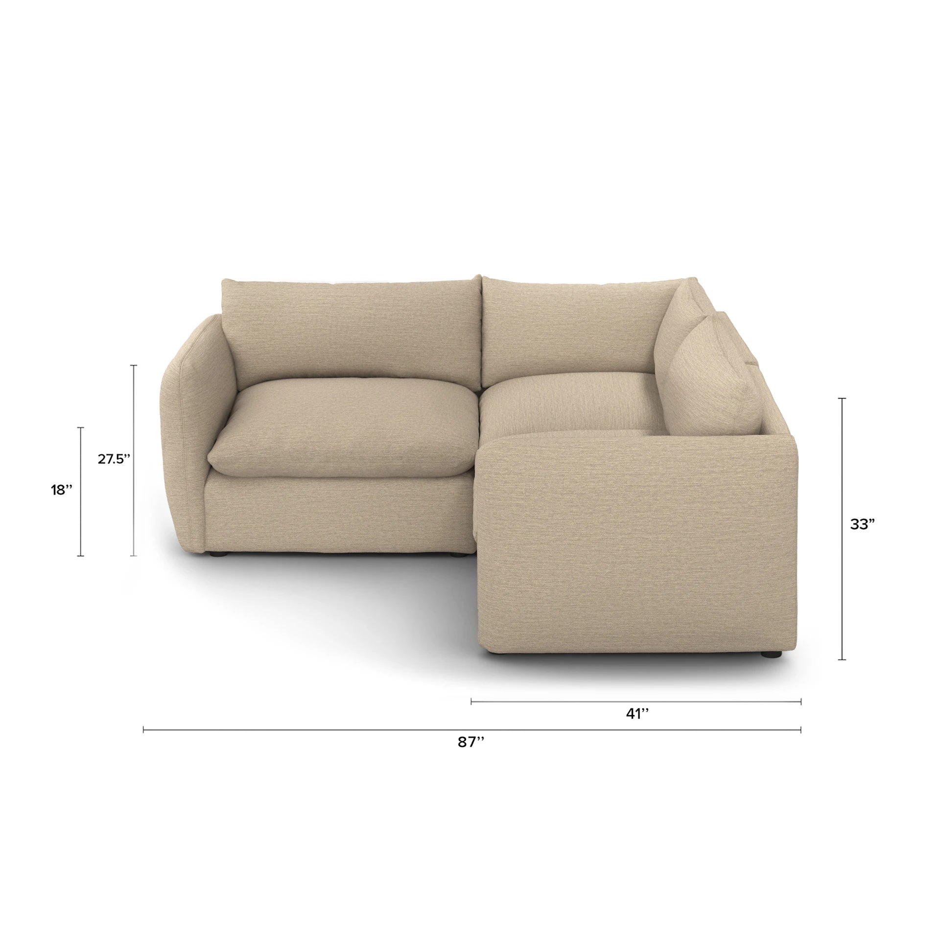 Leigh Fabric Reversible Storage Sectional